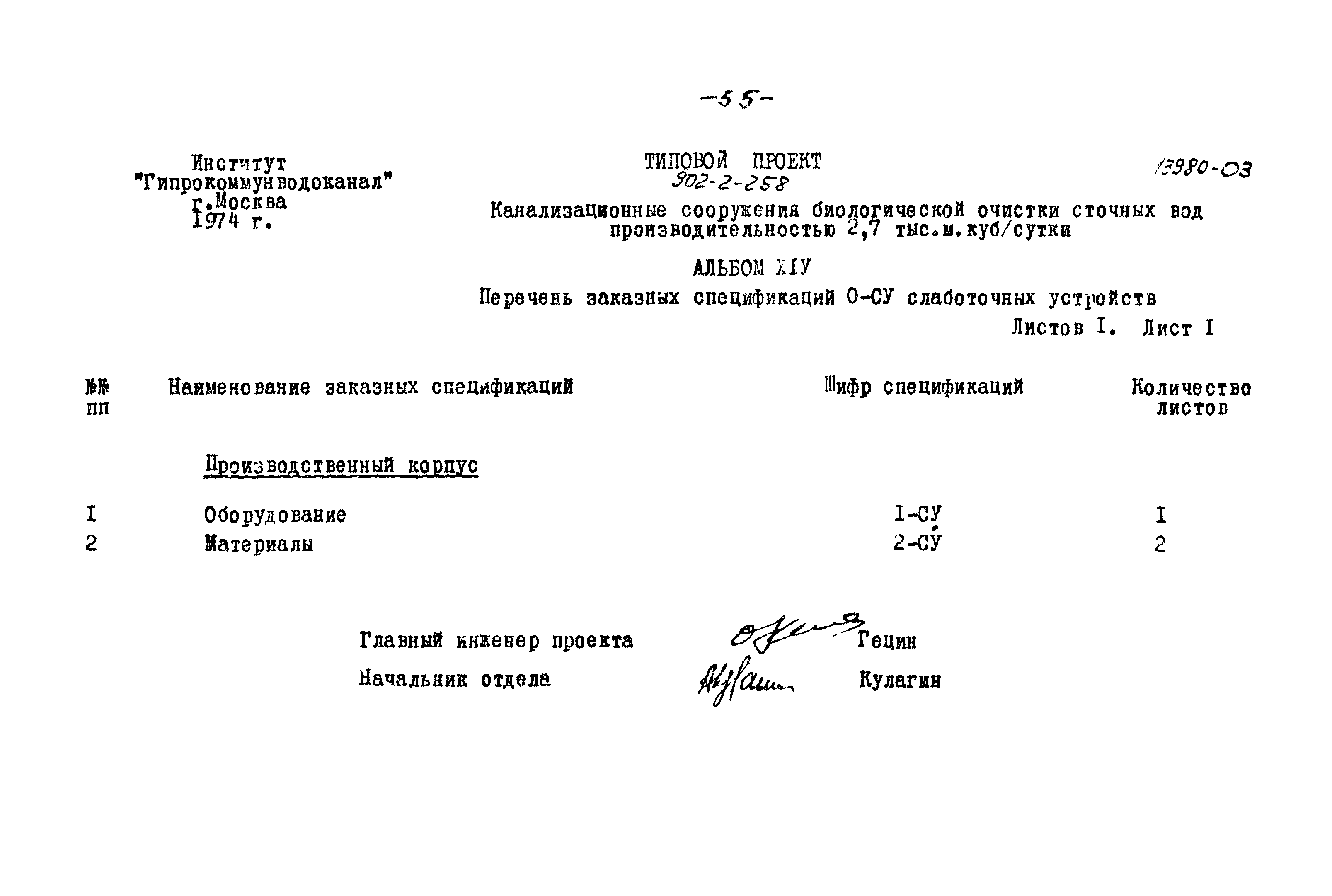 Типовой проект 902-2-258