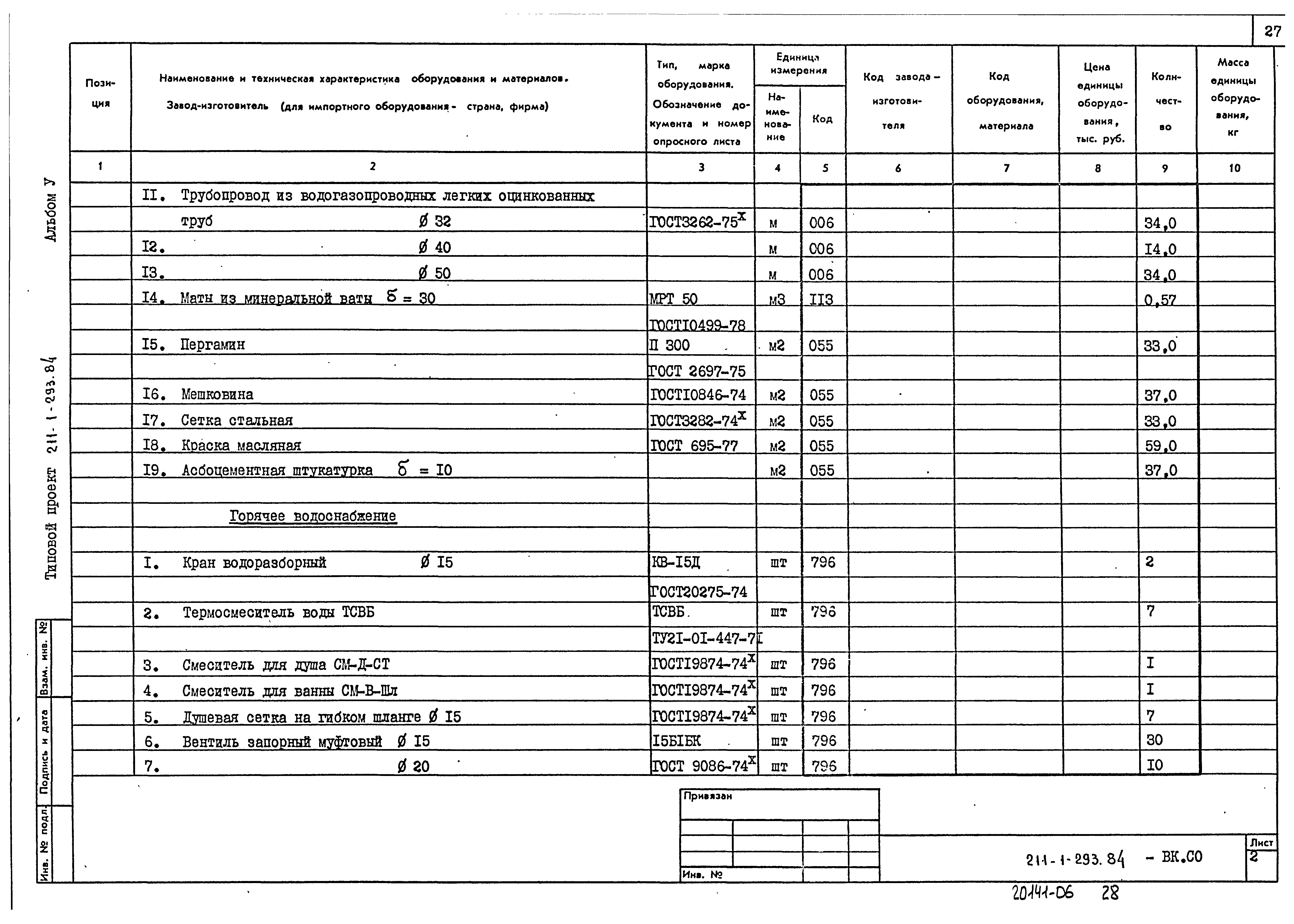 Типовой проект 211-1-293.84