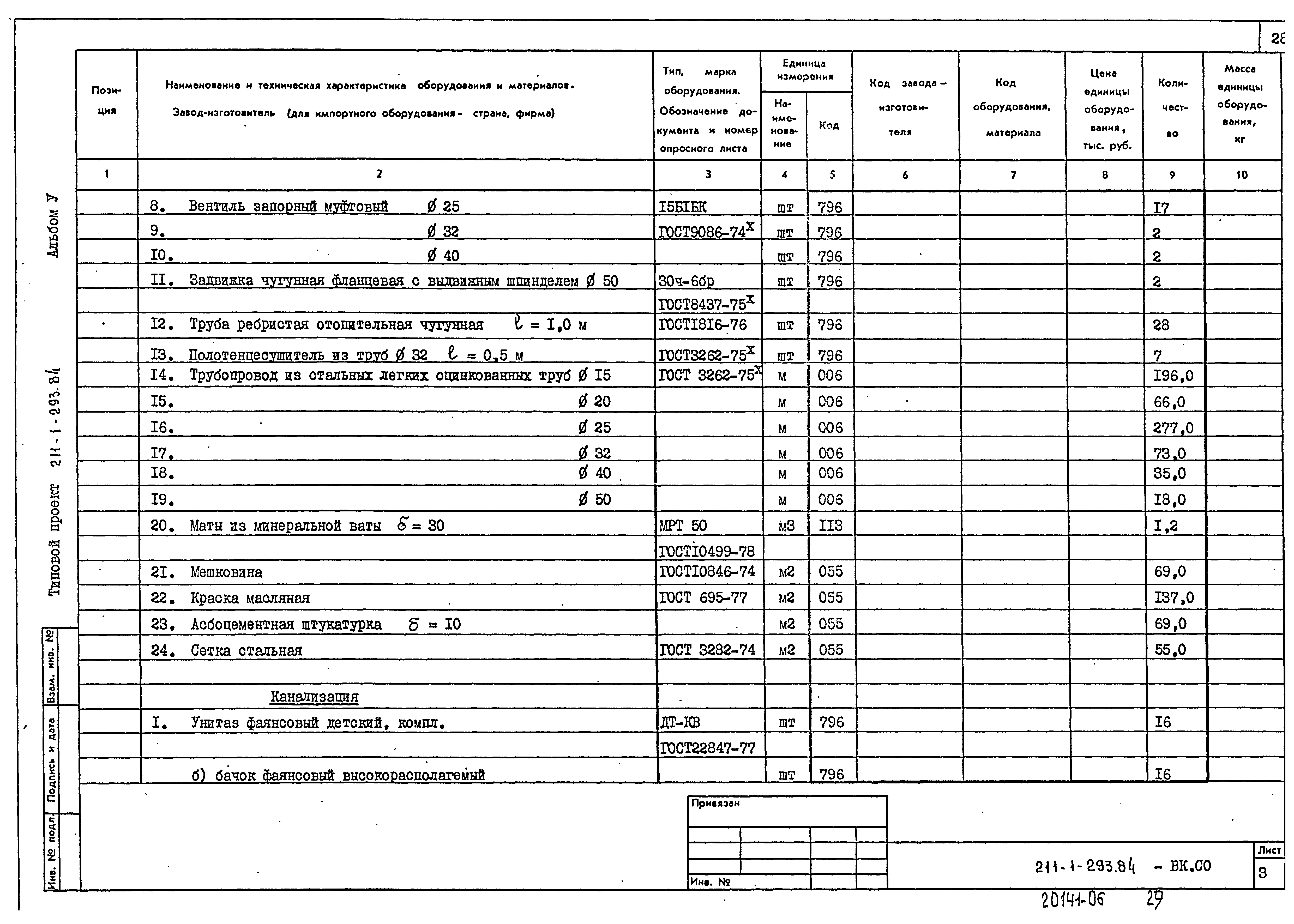 Типовой проект 211-1-293.84