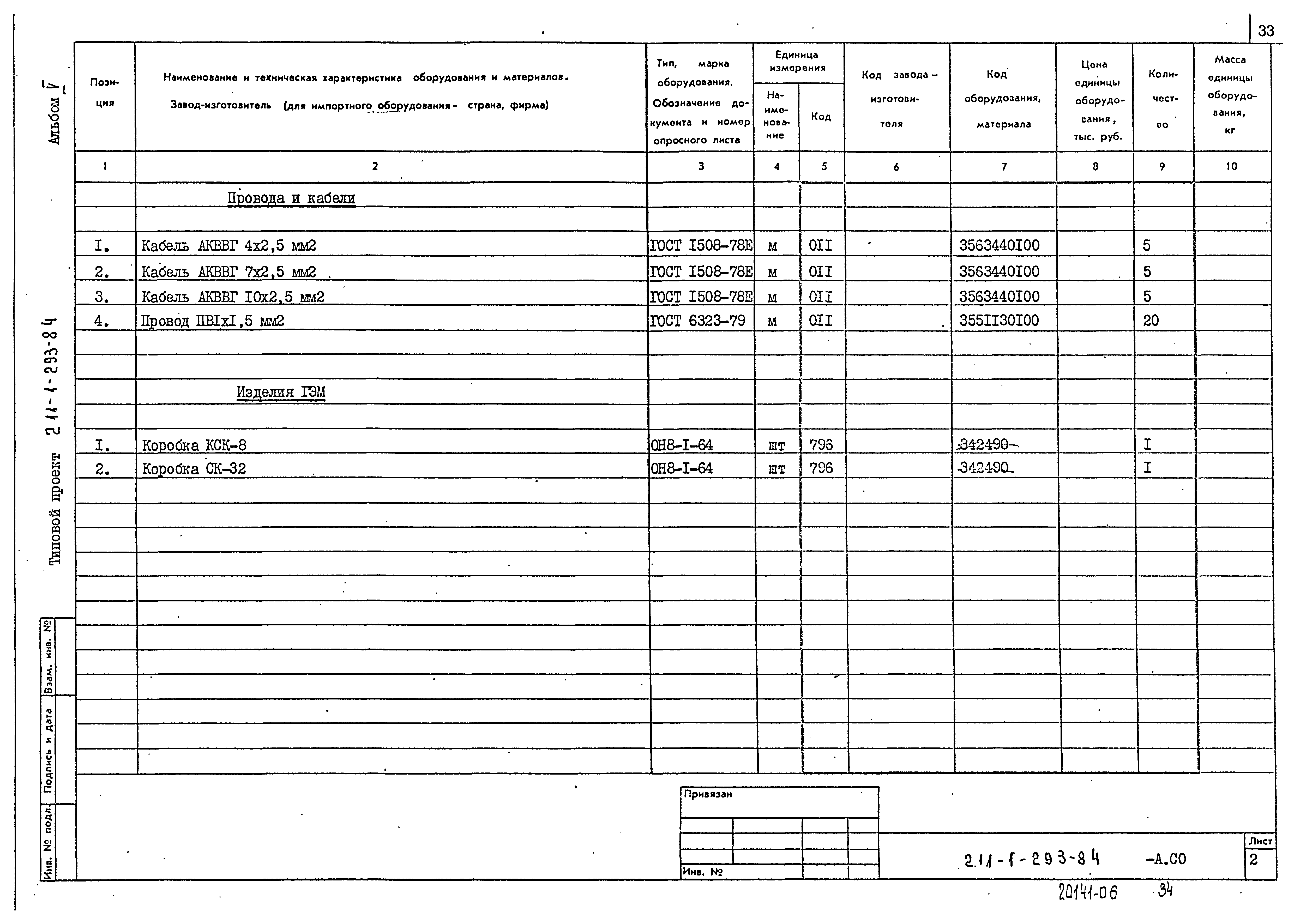Типовой проект 211-1-293.84
