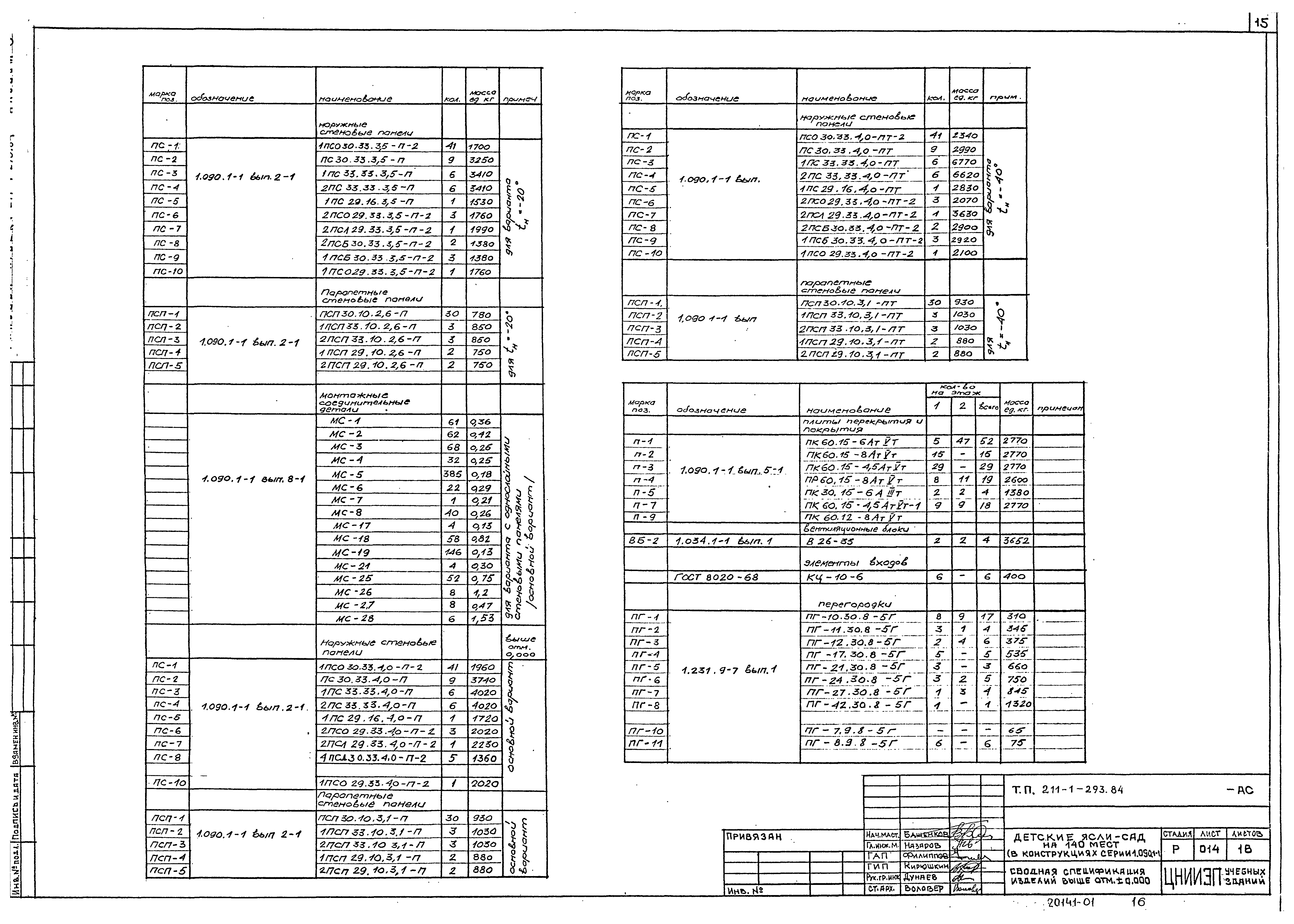 Типовой проект 211-1-293.84