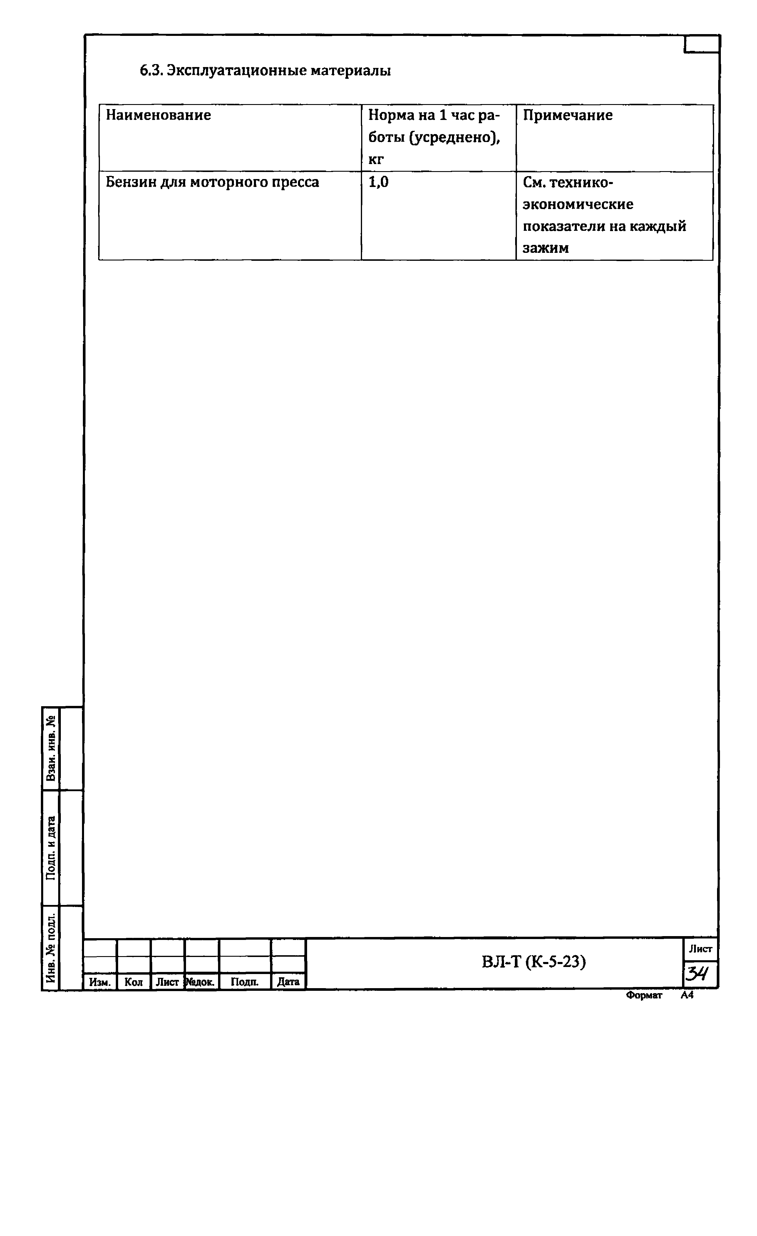 Технологическая карта К-5-23-3