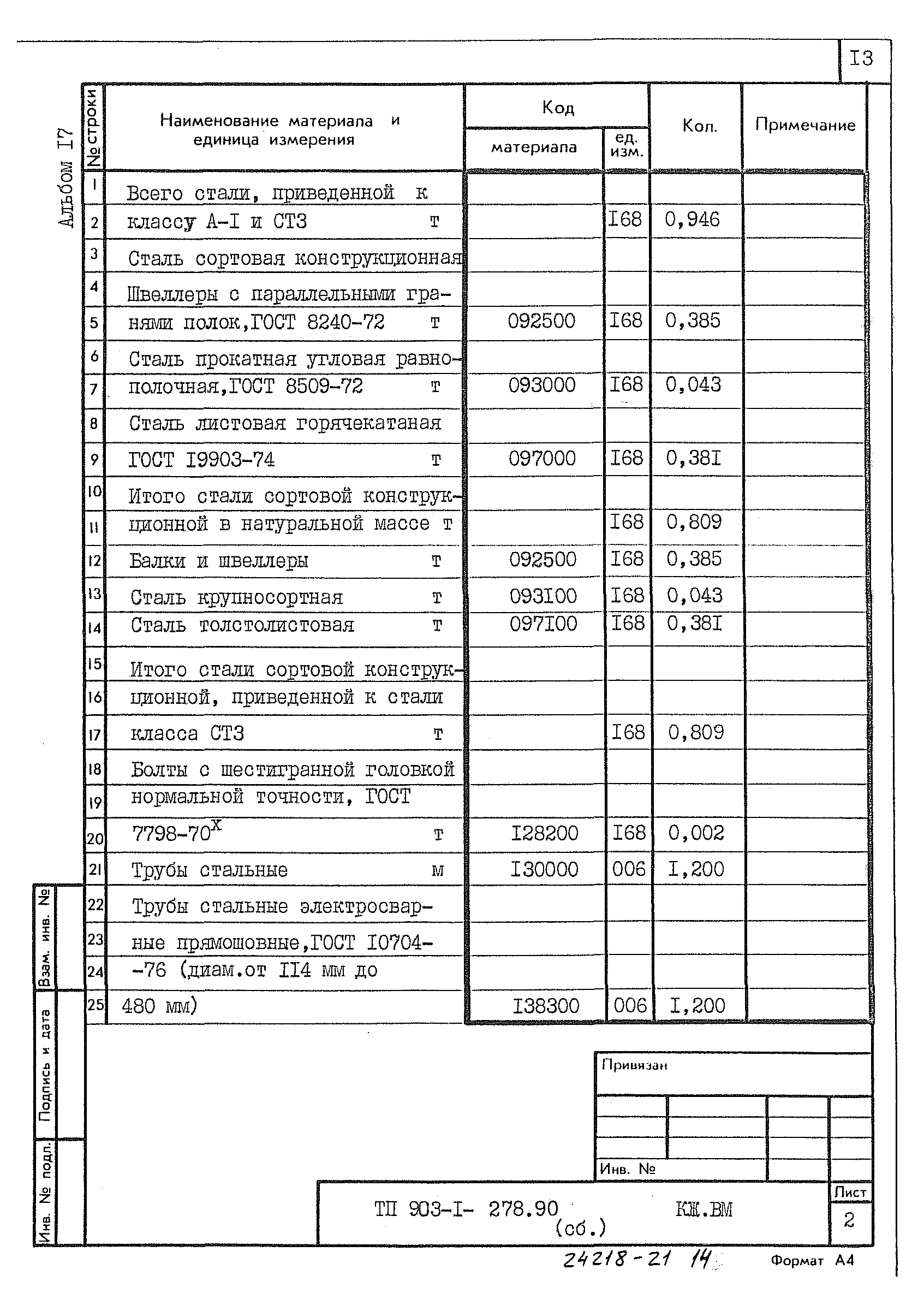 Типовой проект 903-1-278.90