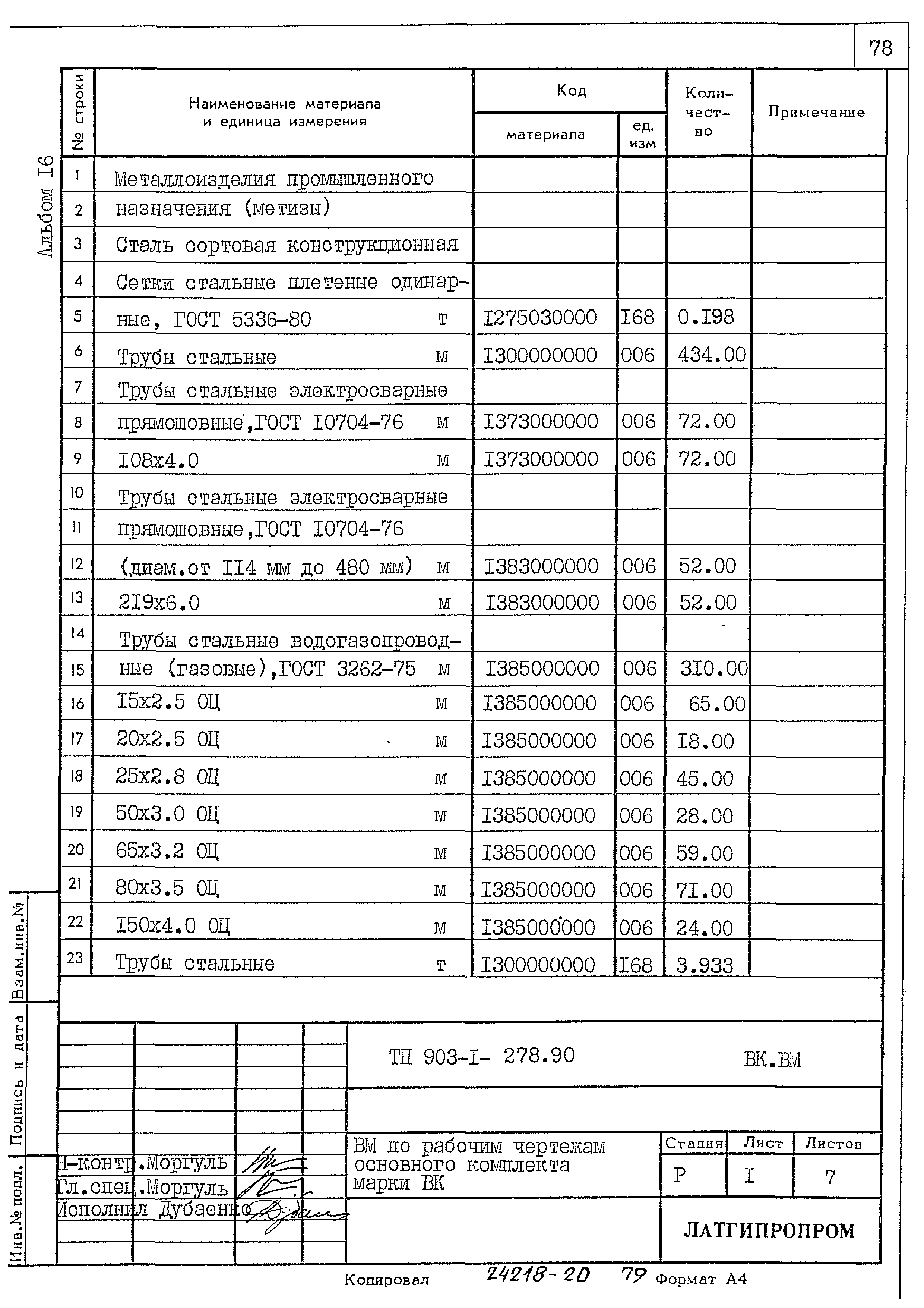 Типовой проект 903-1-278.90