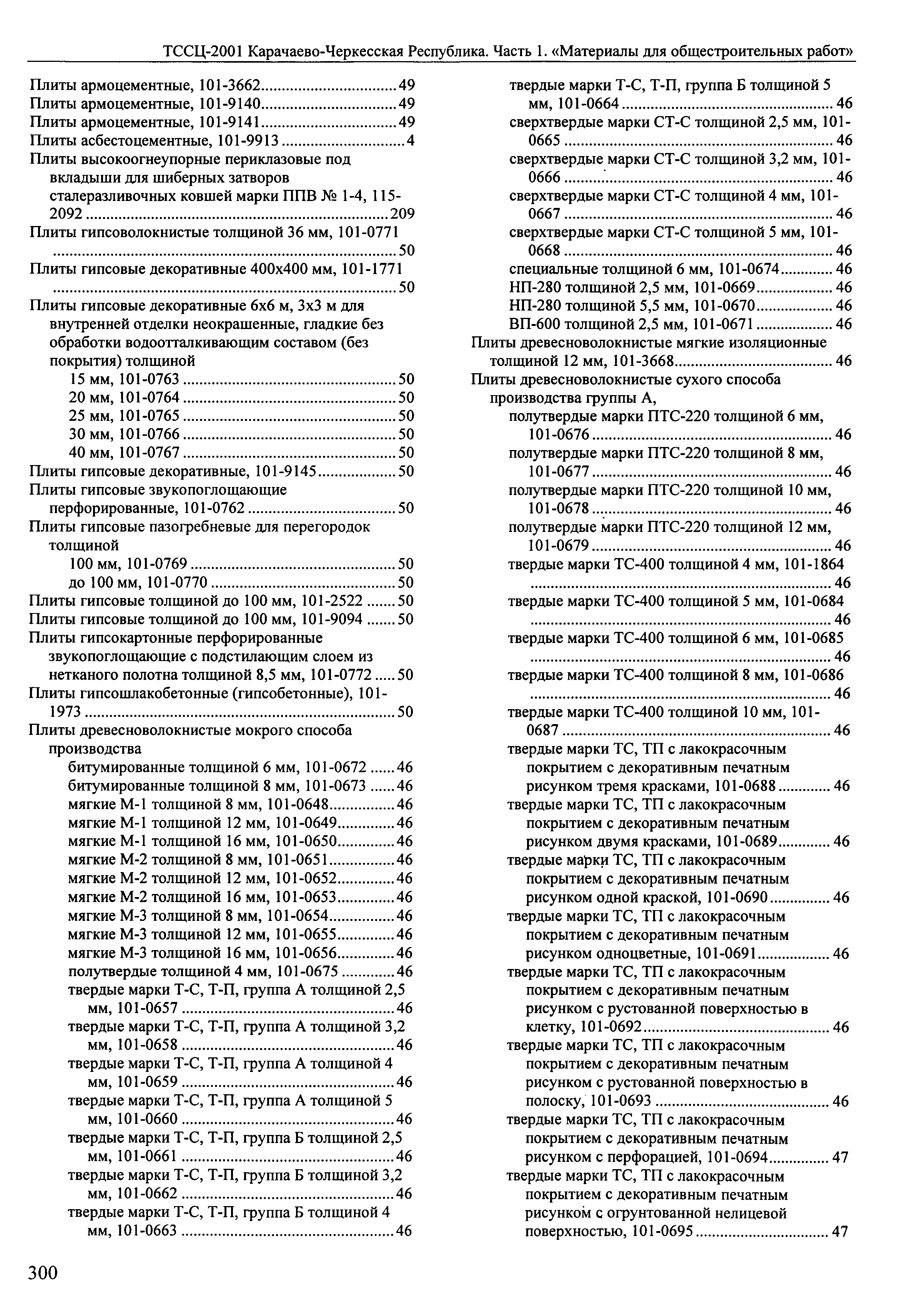 ТССЦ Карачаево-Черкесская Республика 01-2001