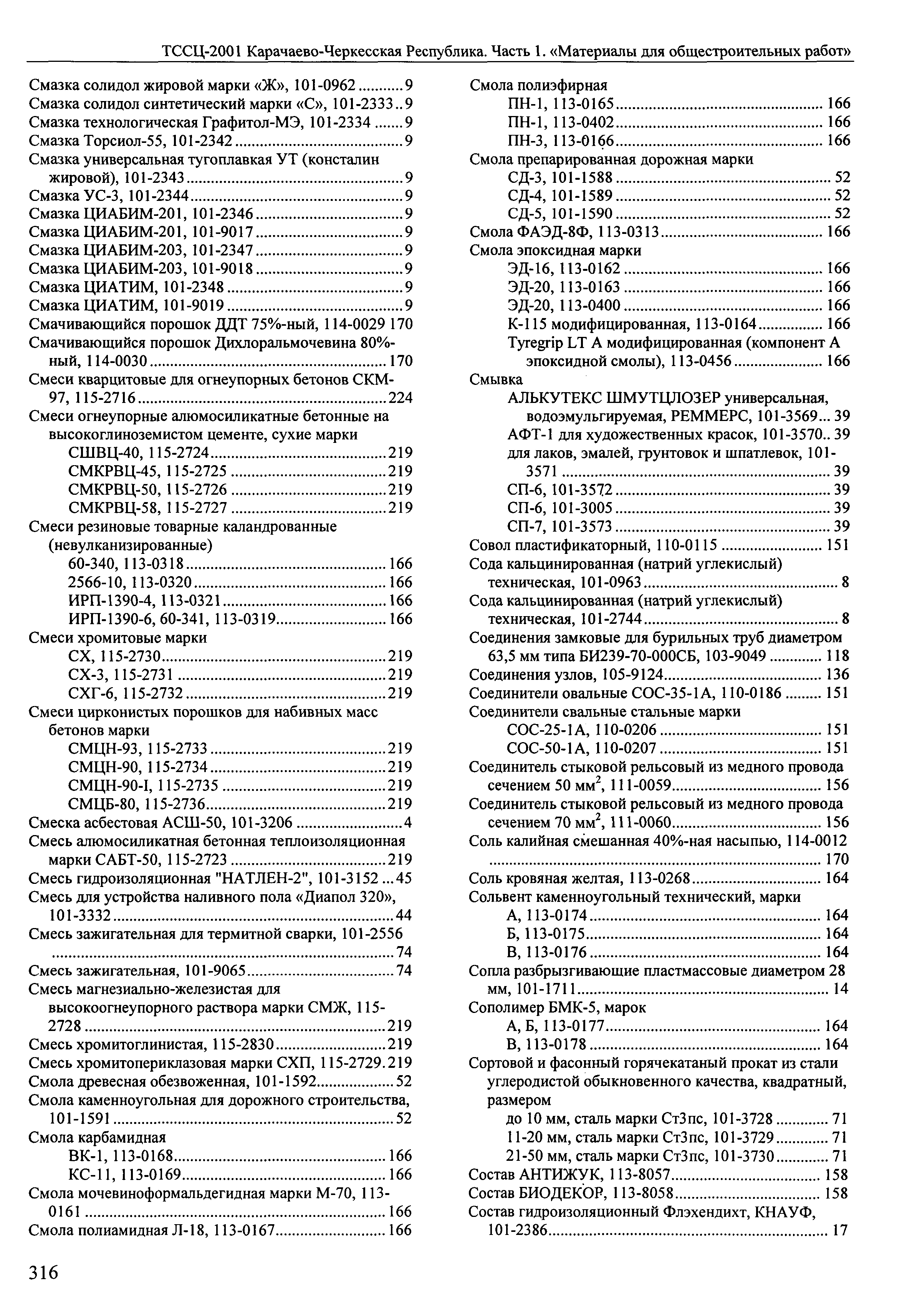 ТССЦ Карачаево-Черкесская Республика 01-2001