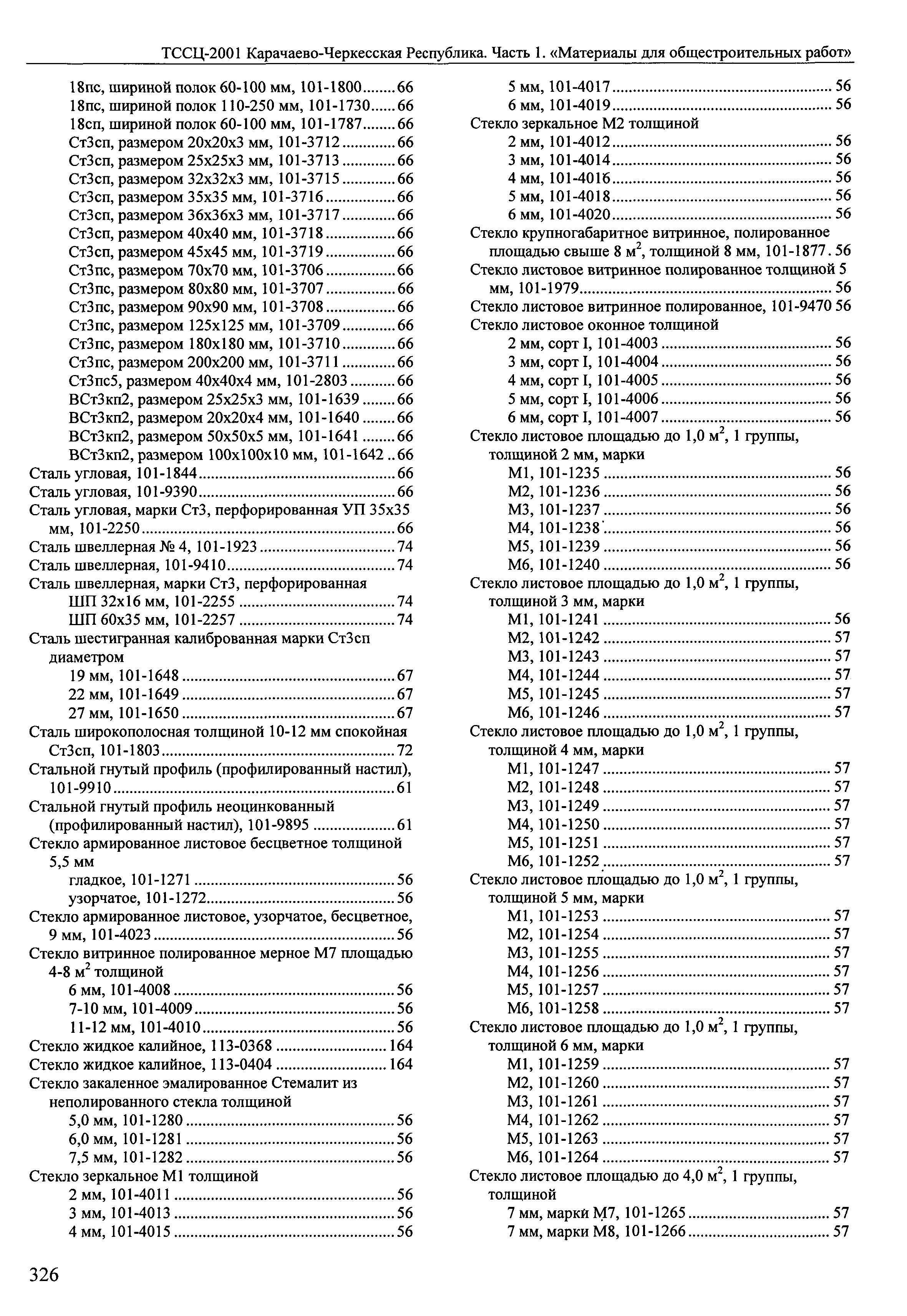 ТССЦ Карачаево-Черкесская Республика 01-2001