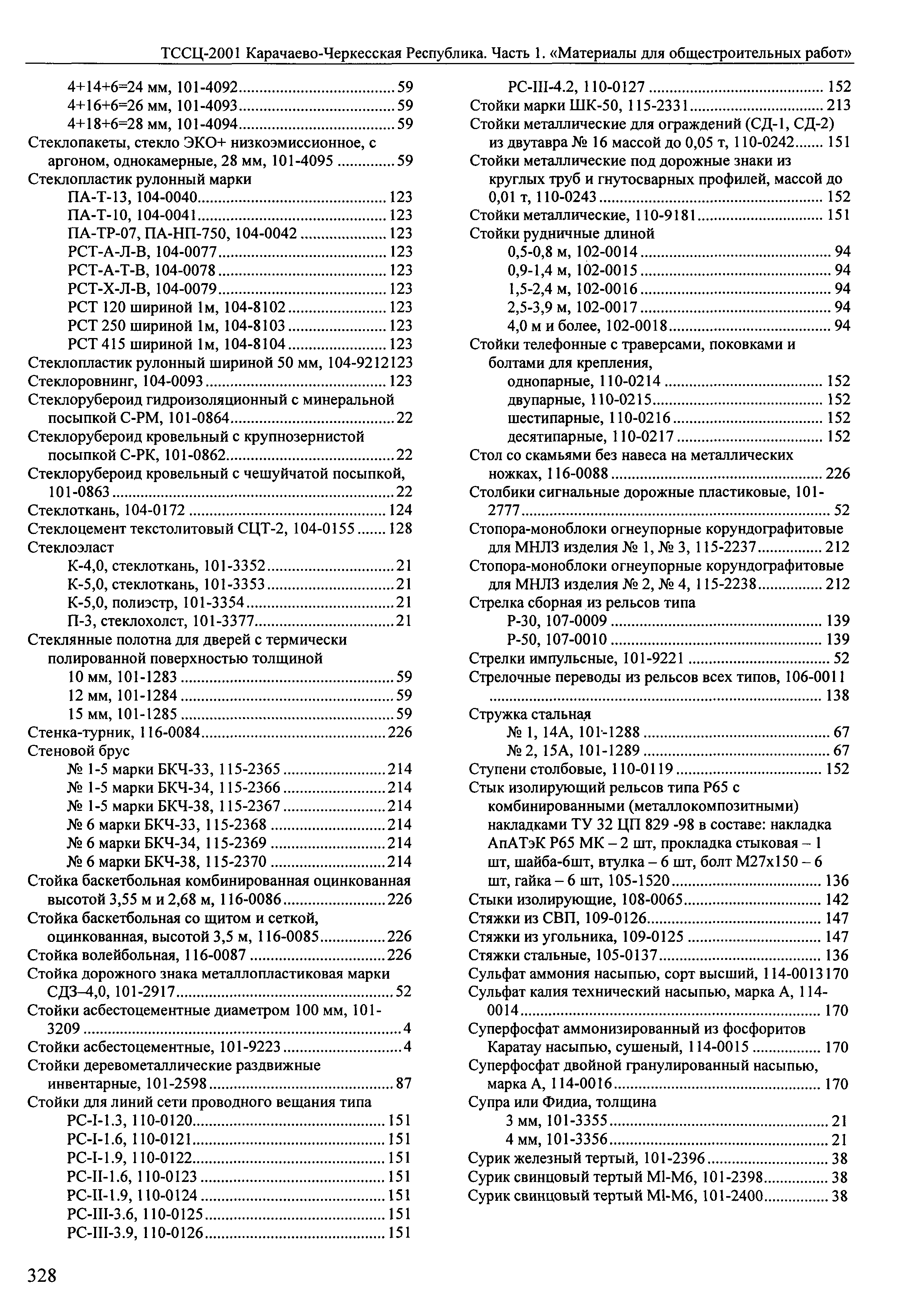 ТССЦ Карачаево-Черкесская Республика 01-2001