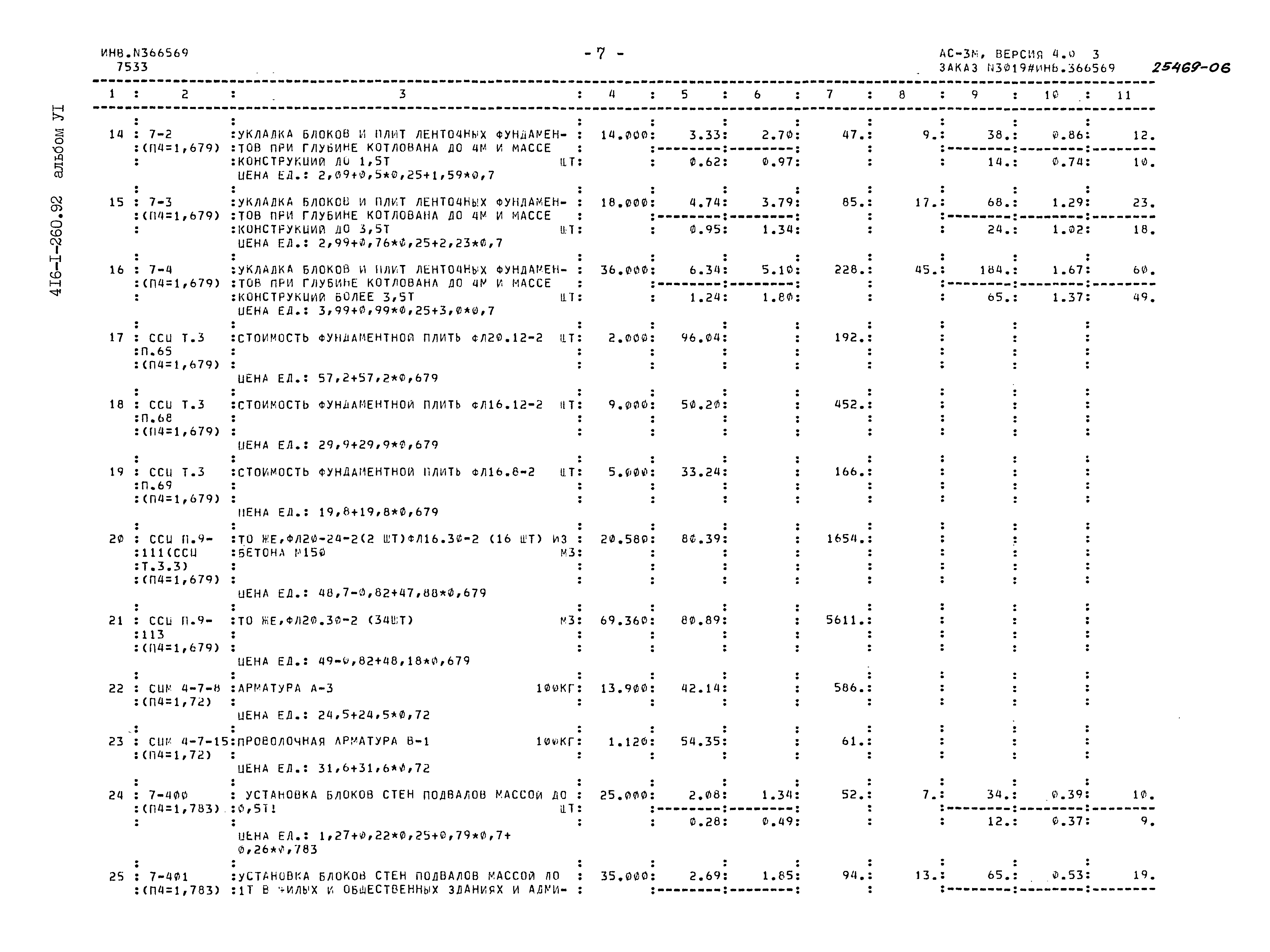 Типовой проект 416-1-260.92