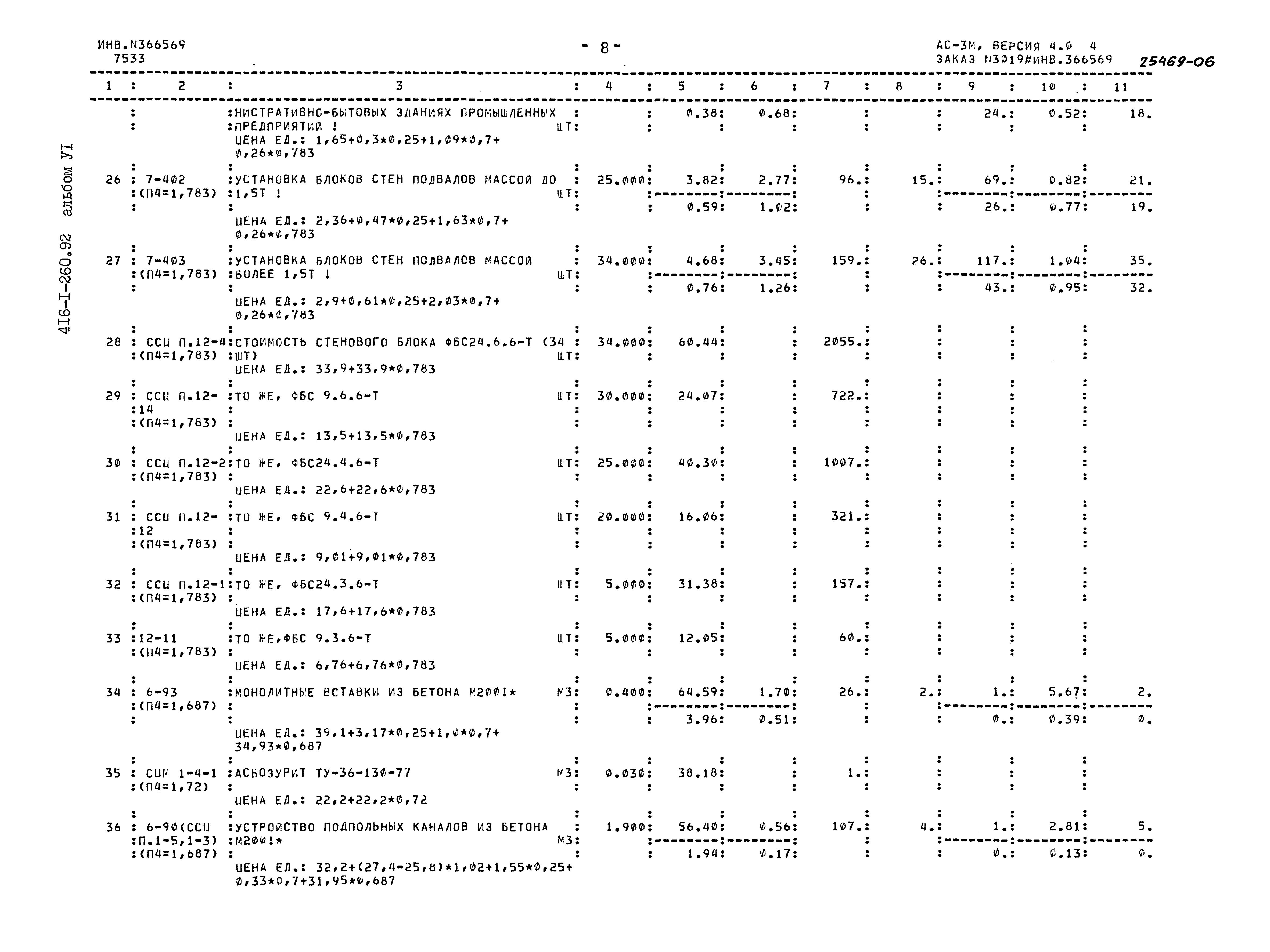 Типовой проект 416-1-260.92