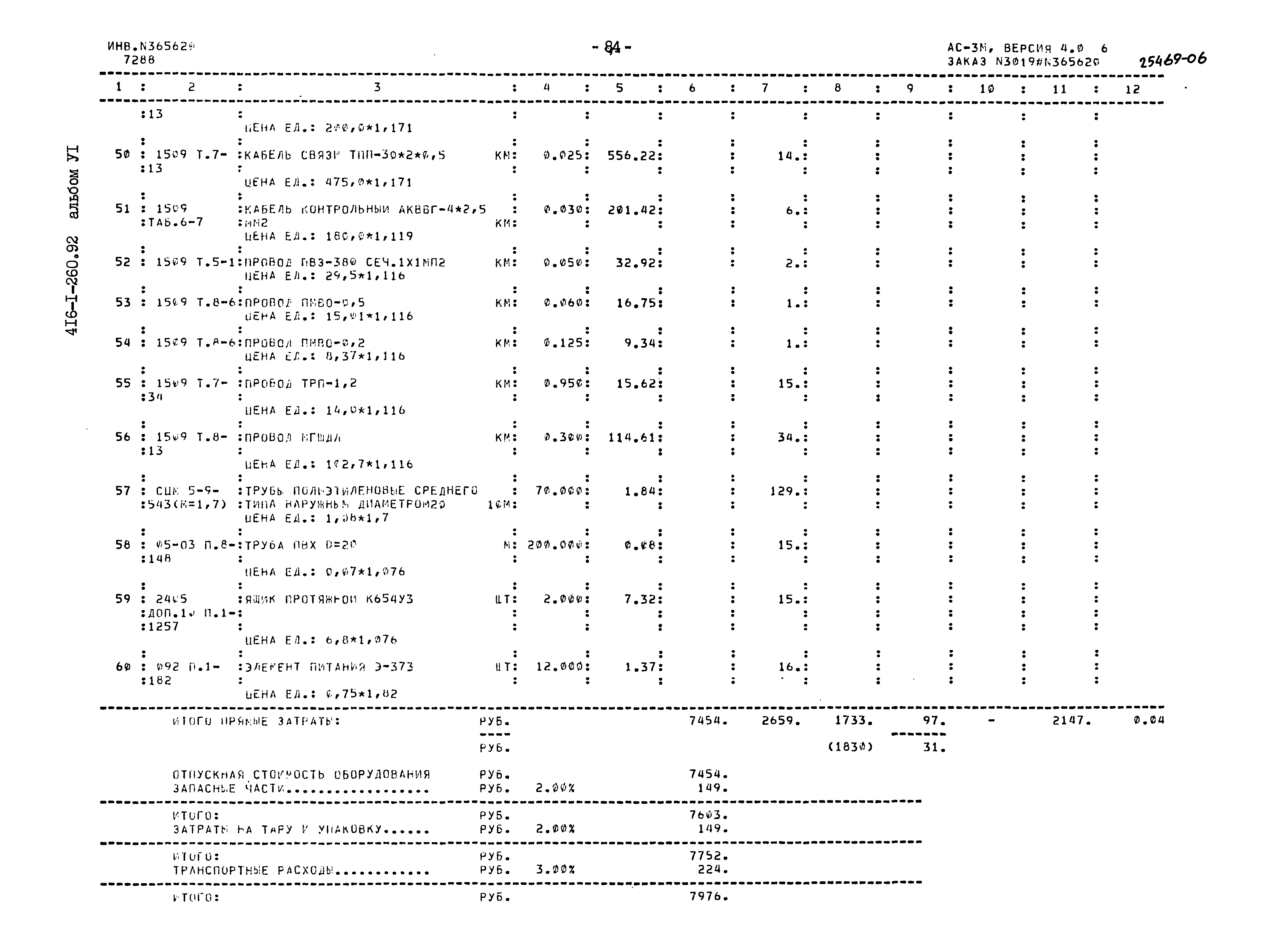 Типовой проект 416-1-260.92