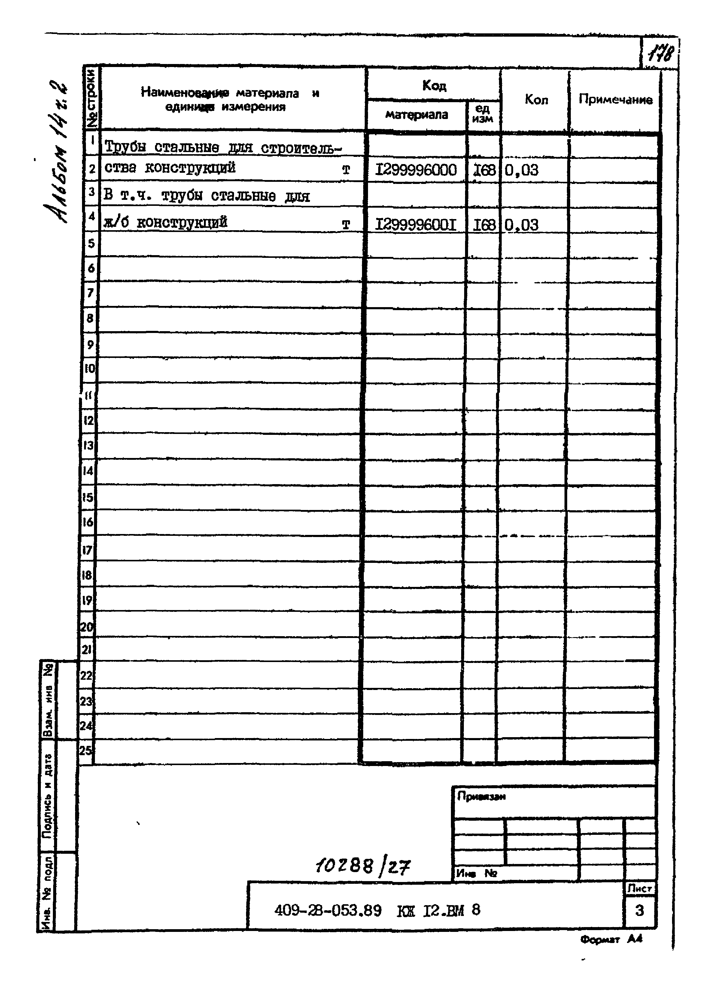 Типовые проектные решения 409-28-053.89