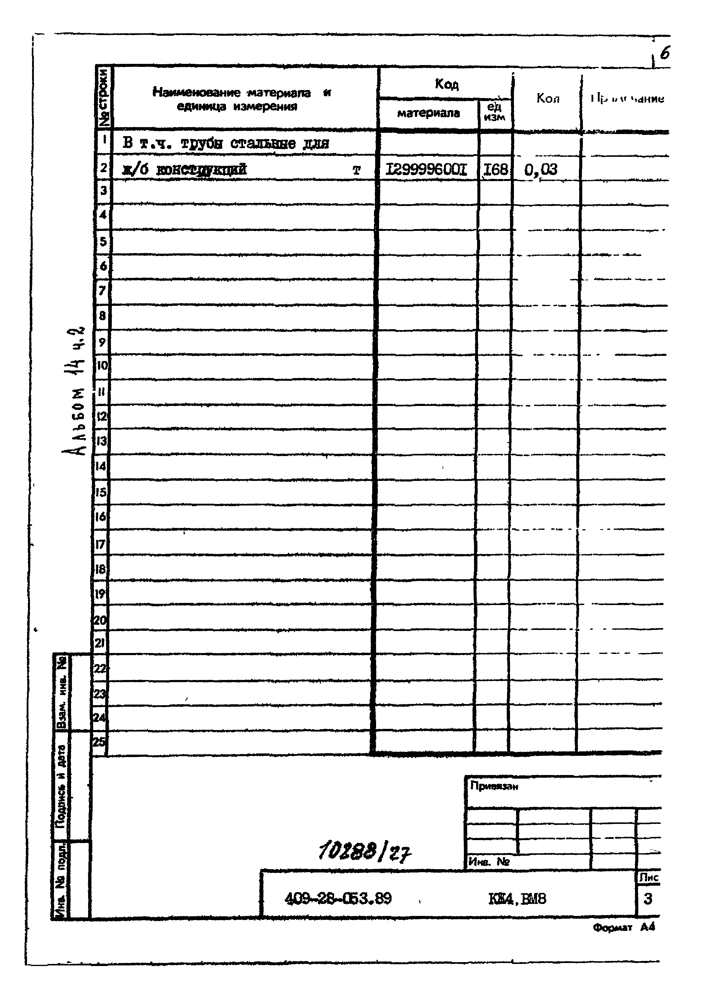 Типовые проектные решения 409-28-053.89