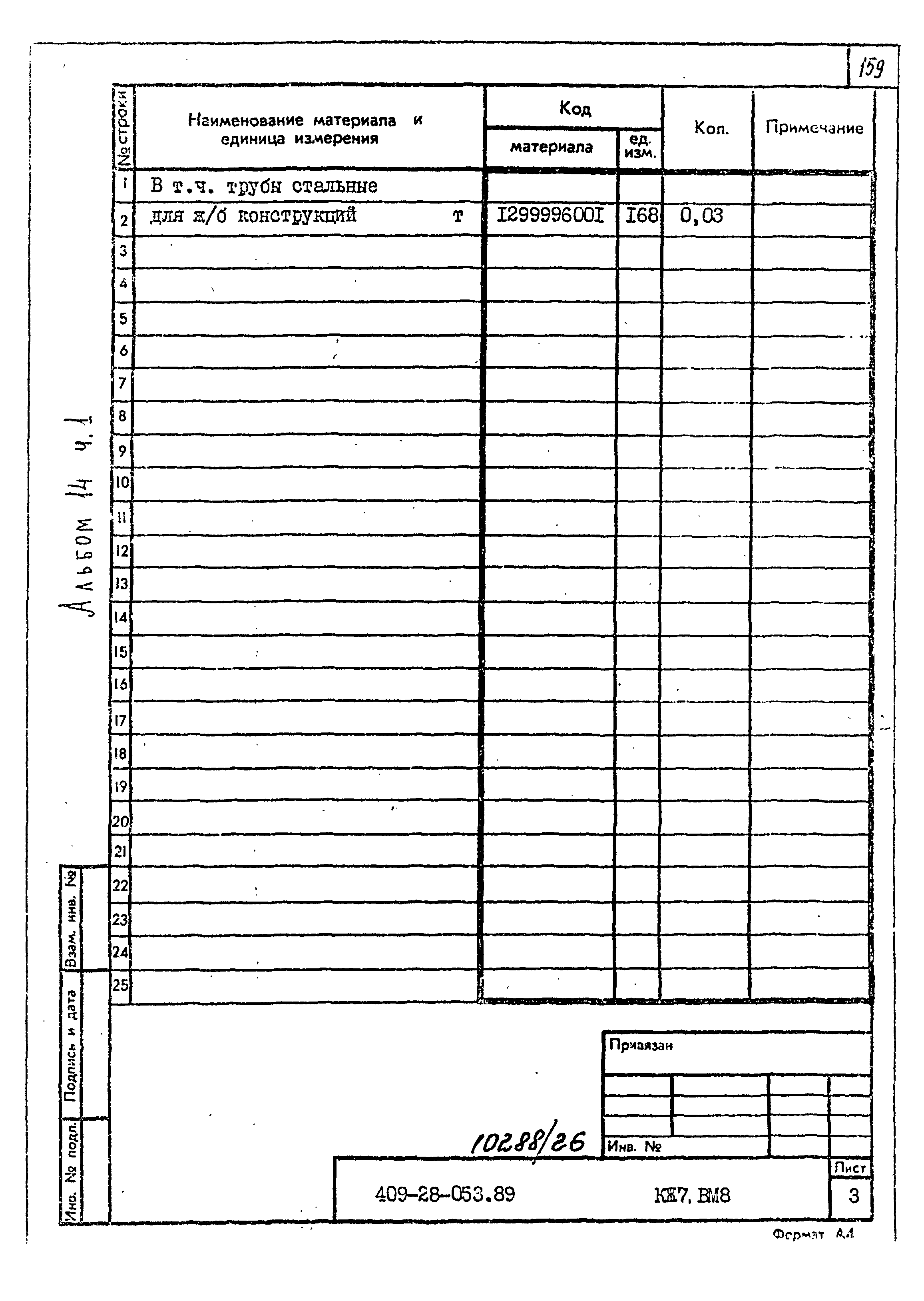 Типовые проектные решения 409-28-053.89