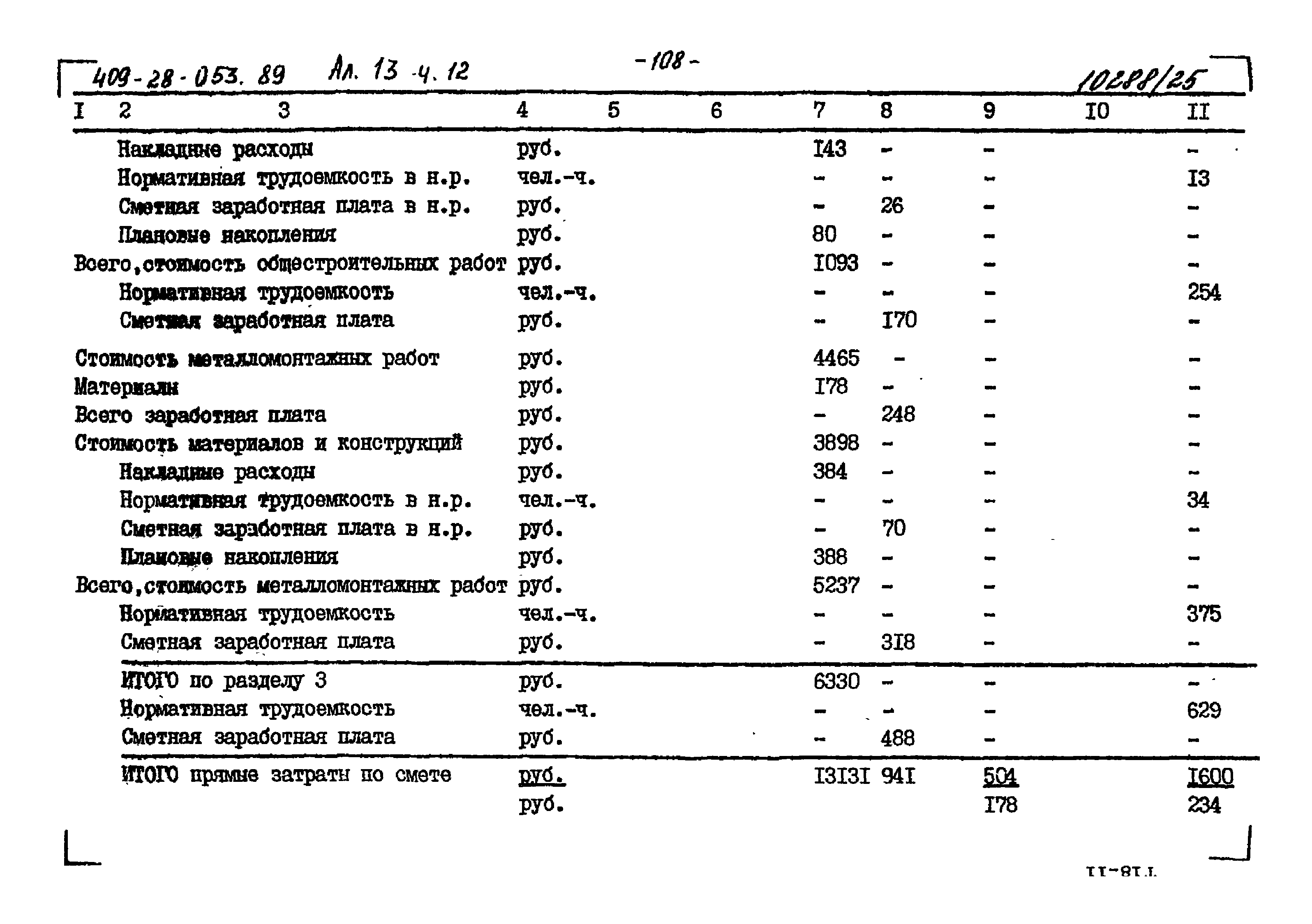 Типовые проектные решения 409-28-053.89