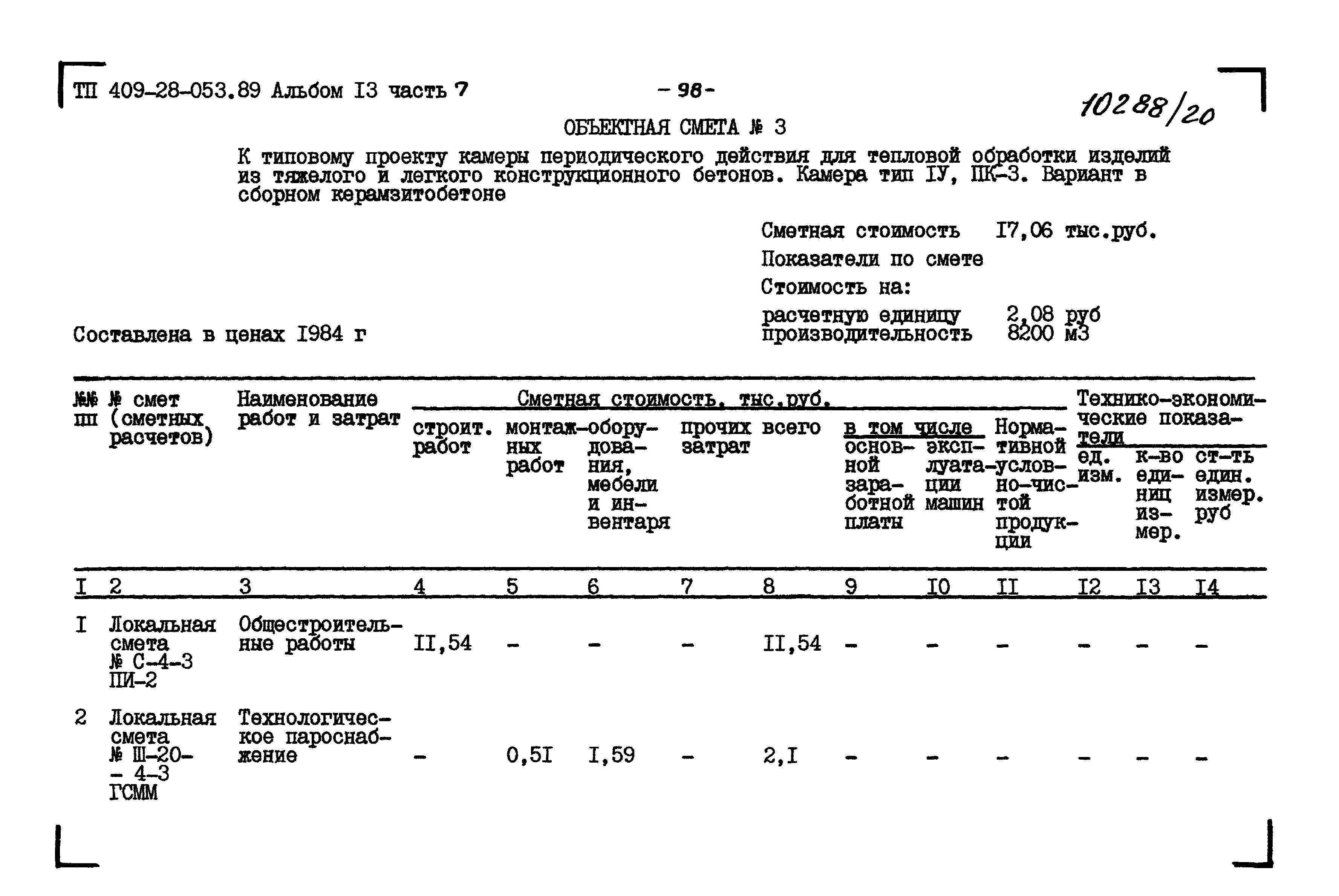 Типовые проектные решения 409-28-053.89