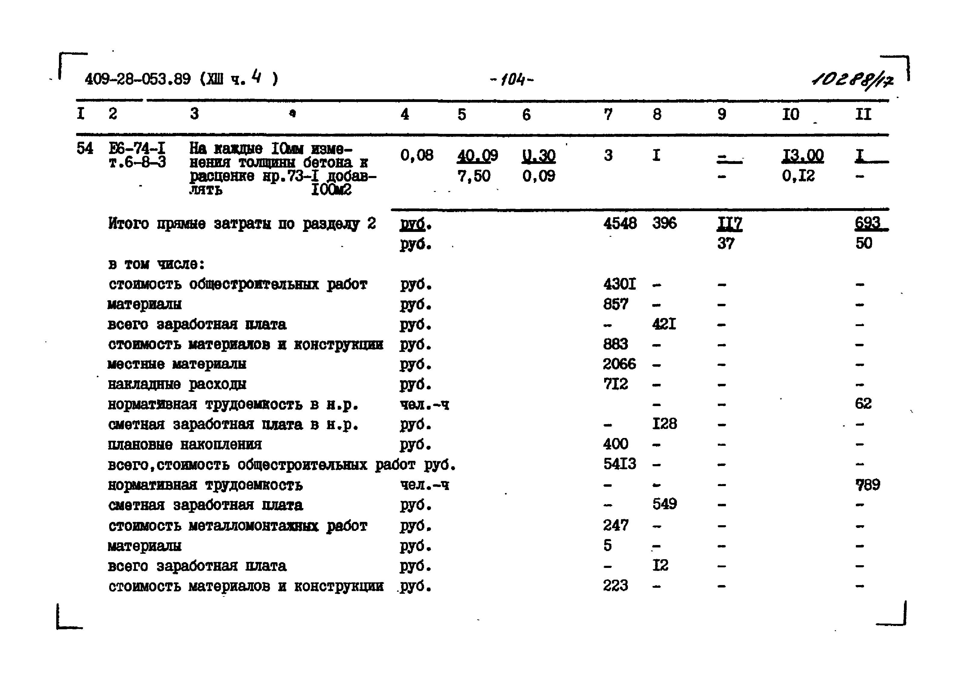 Типовые проектные решения 409-28-053.89