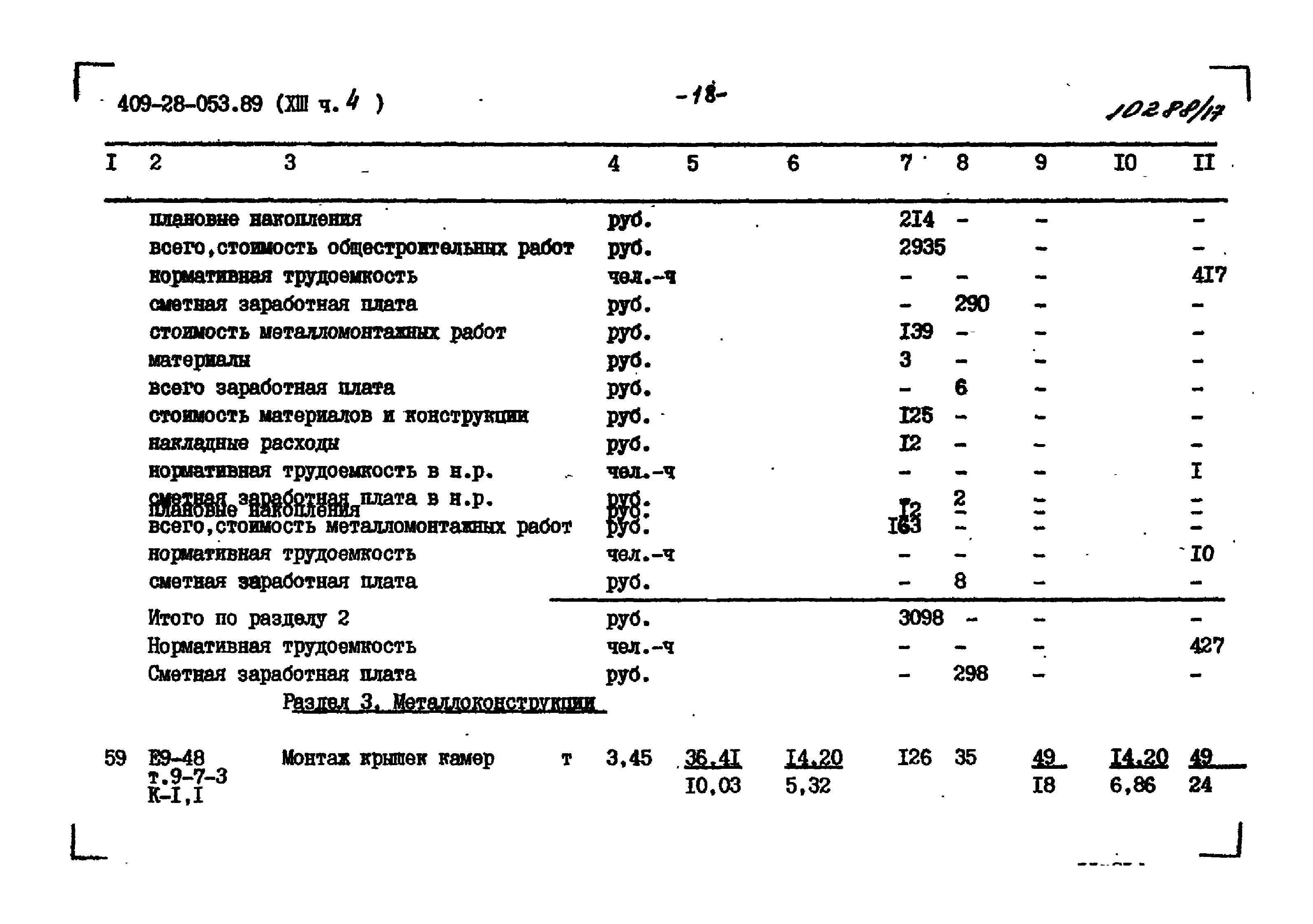 Типовые проектные решения 409-28-053.89