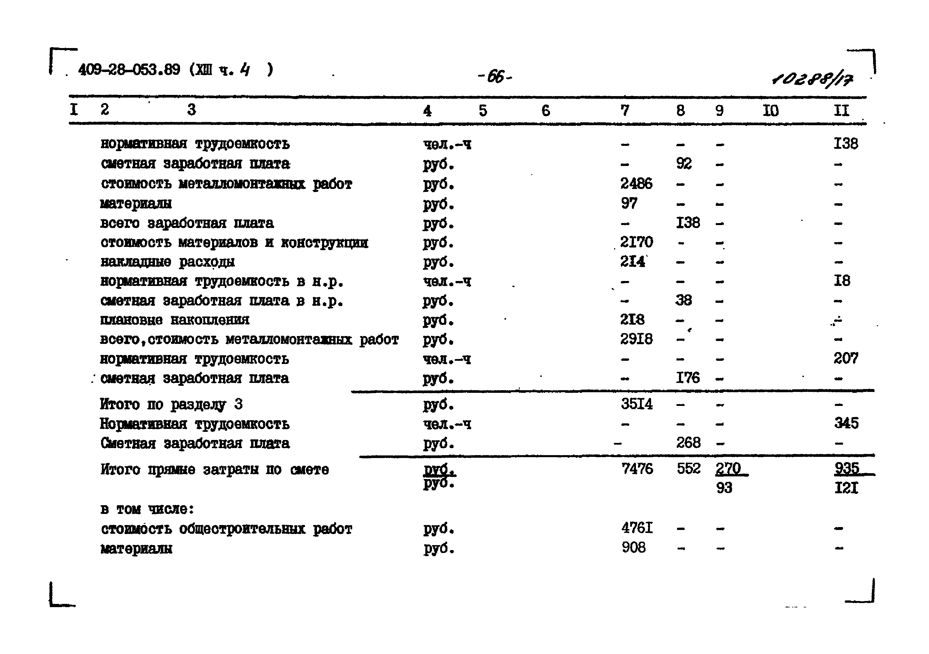 Типовые проектные решения 409-28-053.89