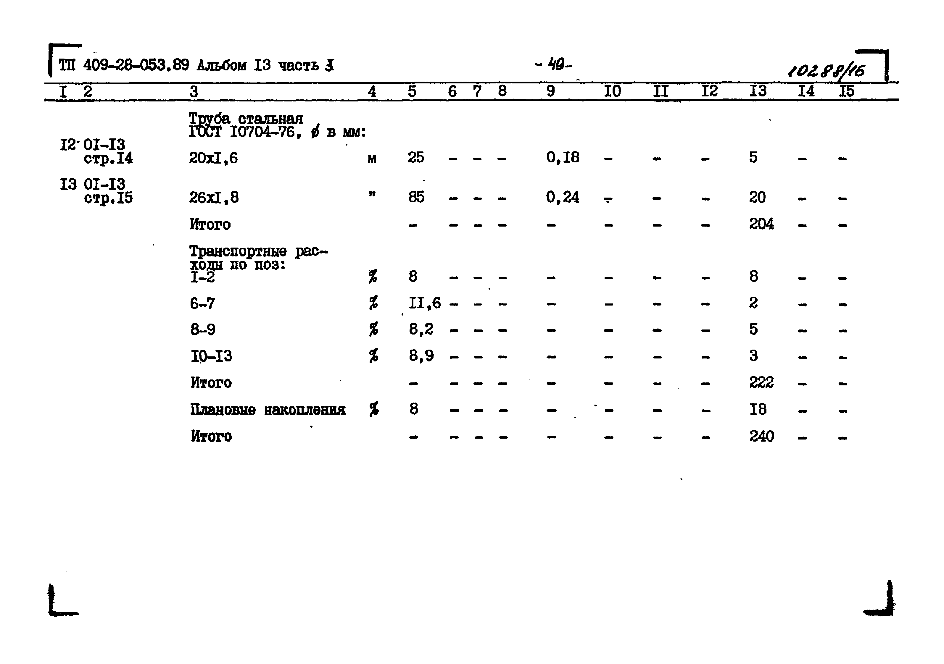 Типовые проектные решения 409-28-053.89