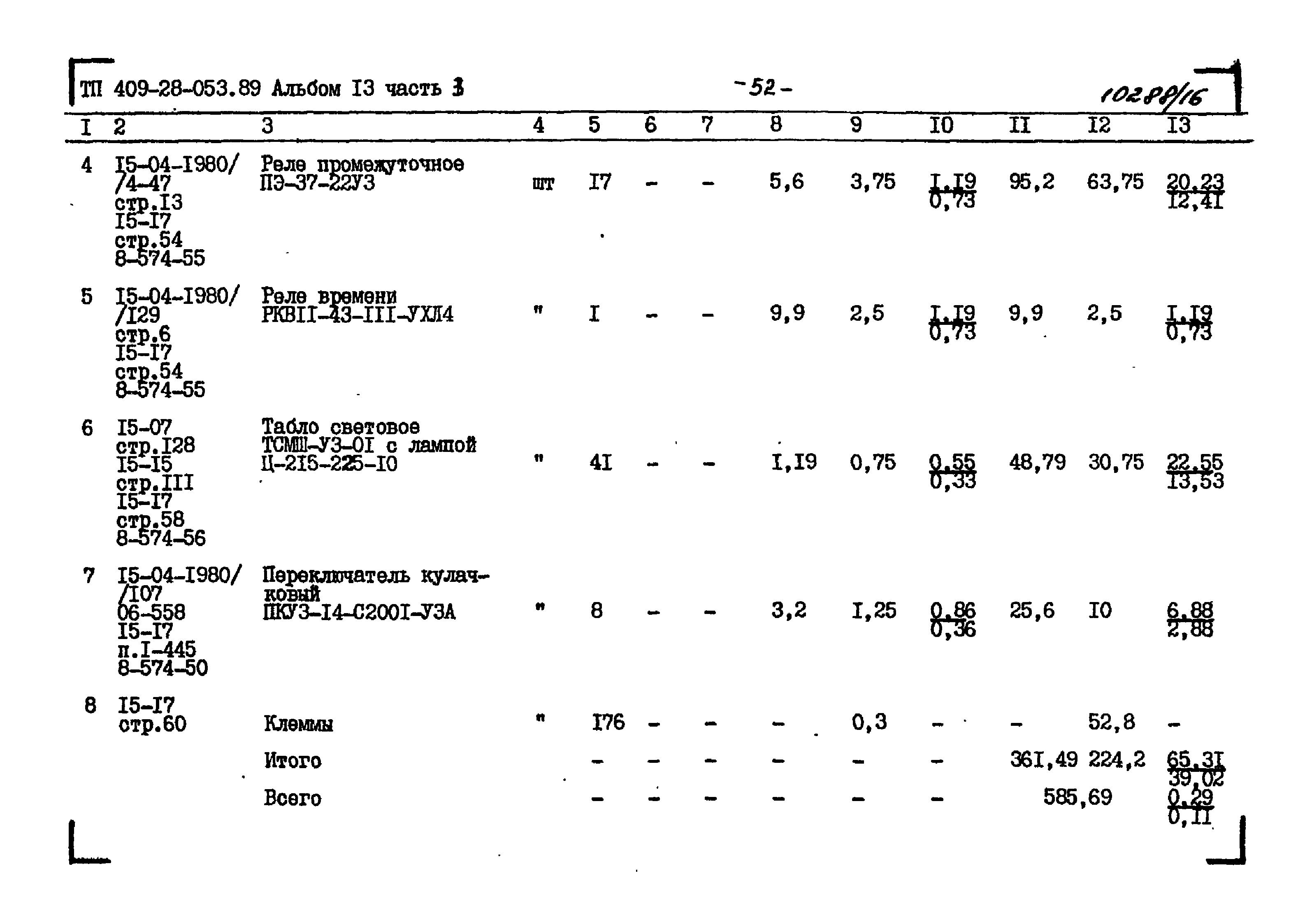 Типовые проектные решения 409-28-053.89