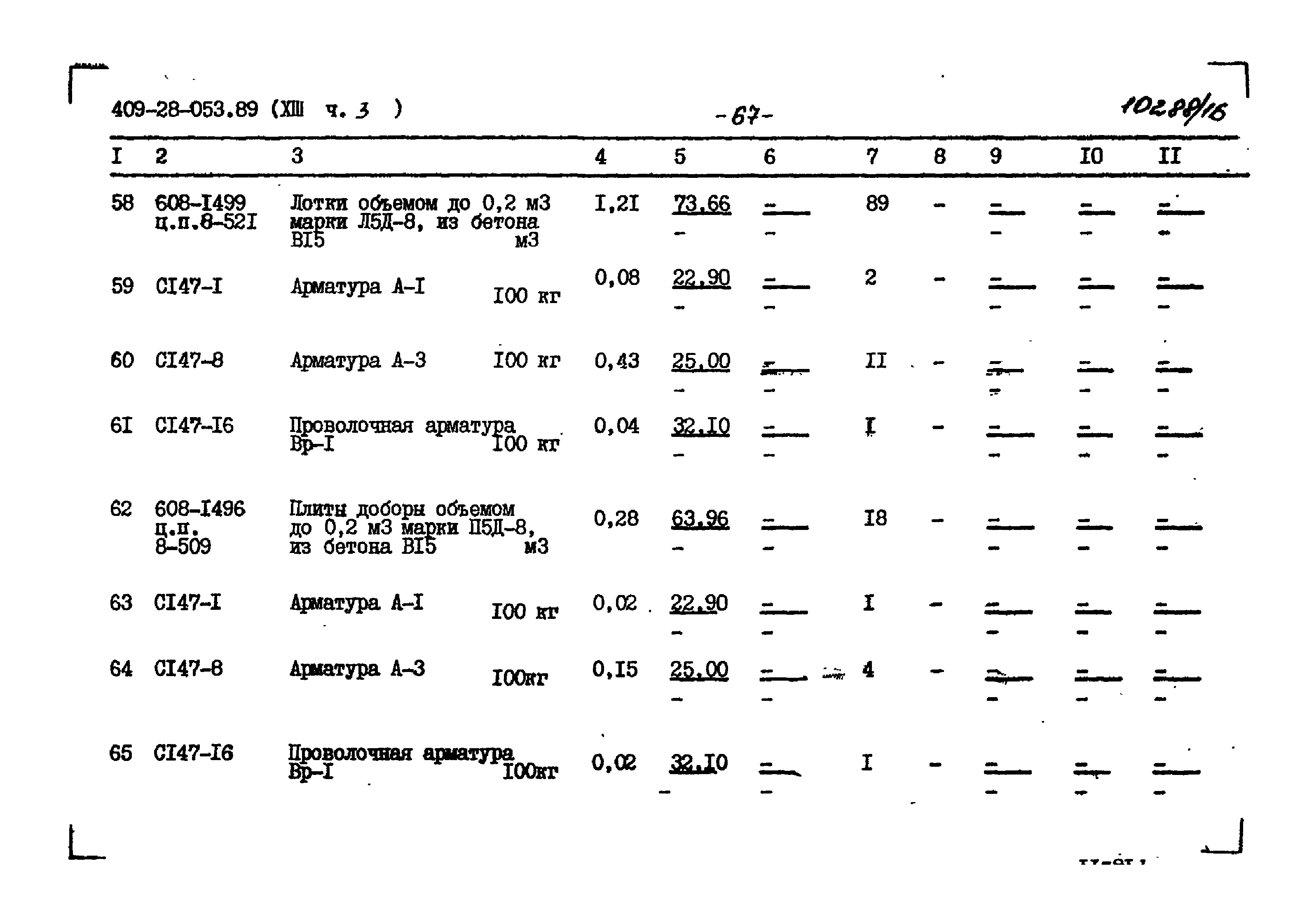 Типовые проектные решения 409-28-053.89