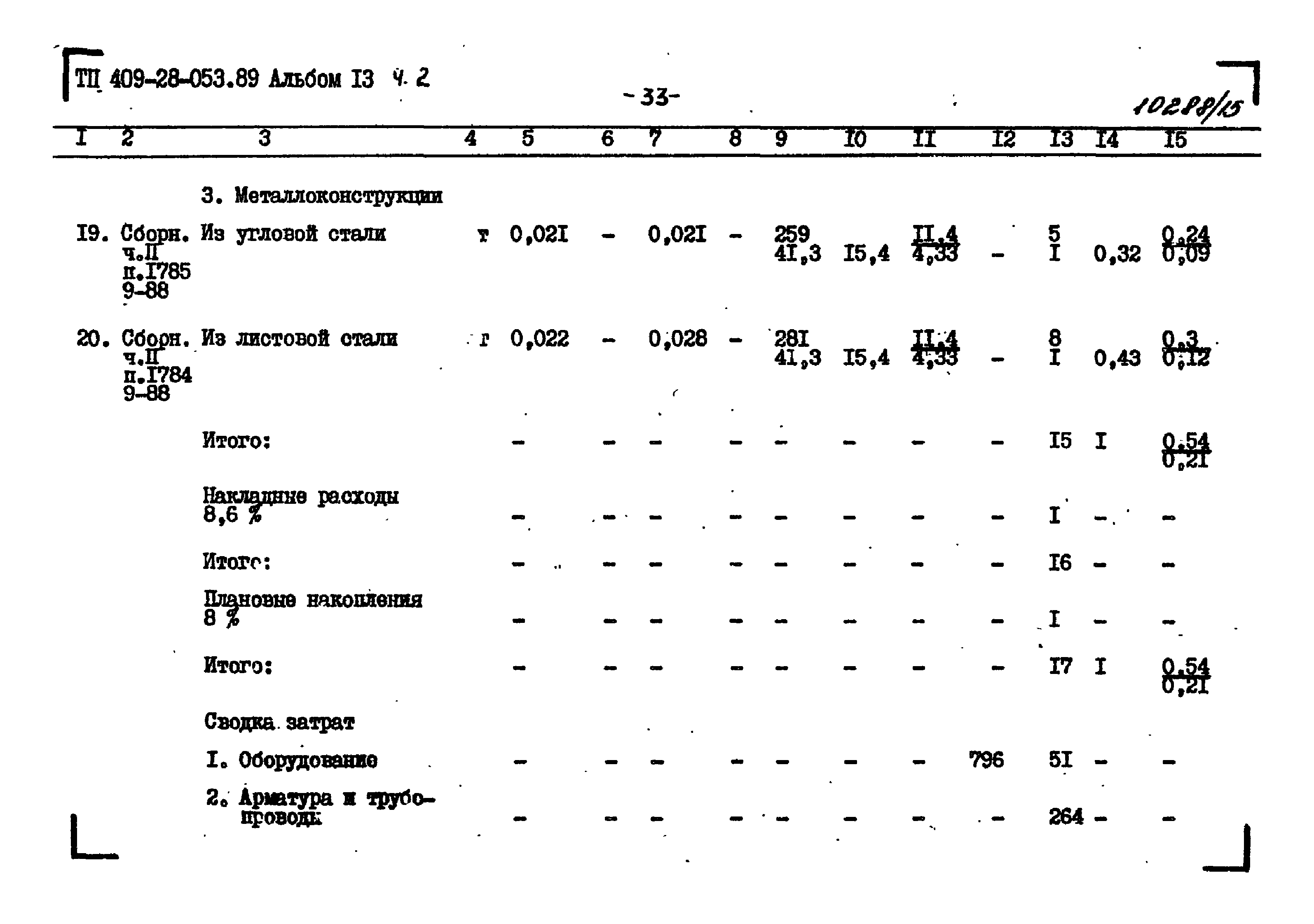 Типовые проектные решения 409-28-053.89