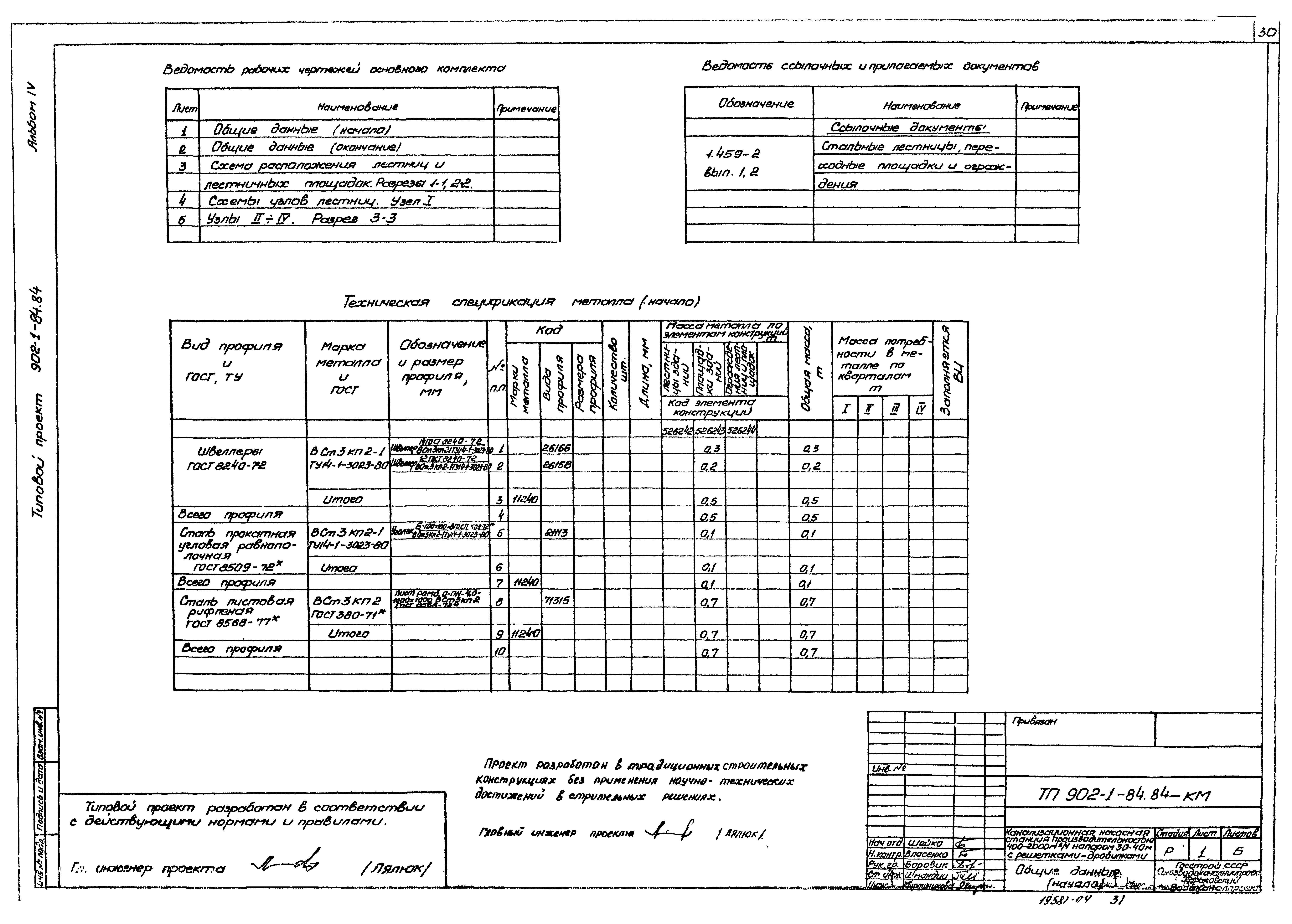 Типовой проект 902-1-84.84