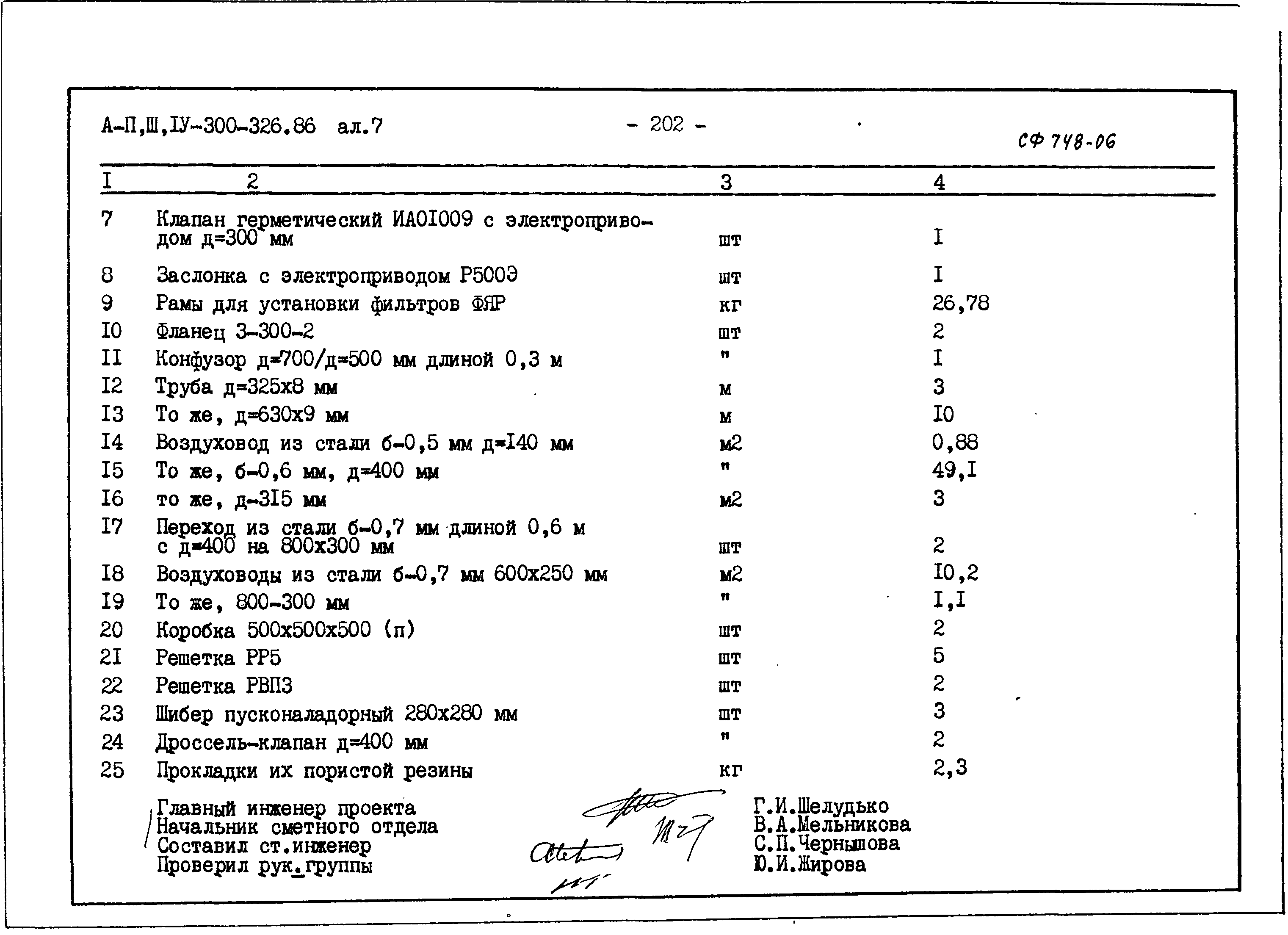 Типовой проект А-II,III,IV-300-326.86