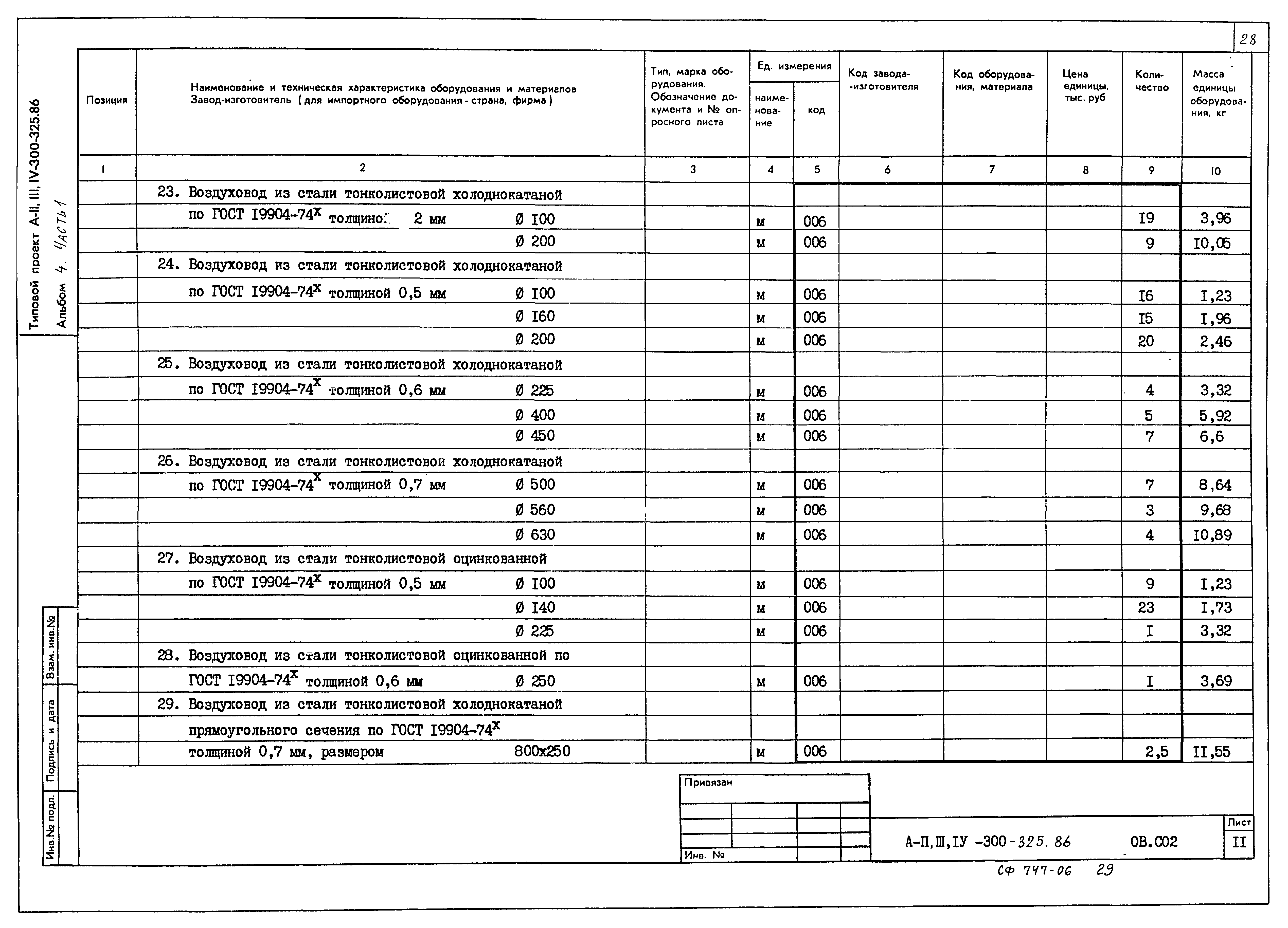 Типовой проект А-II,III,IV-300-325.86