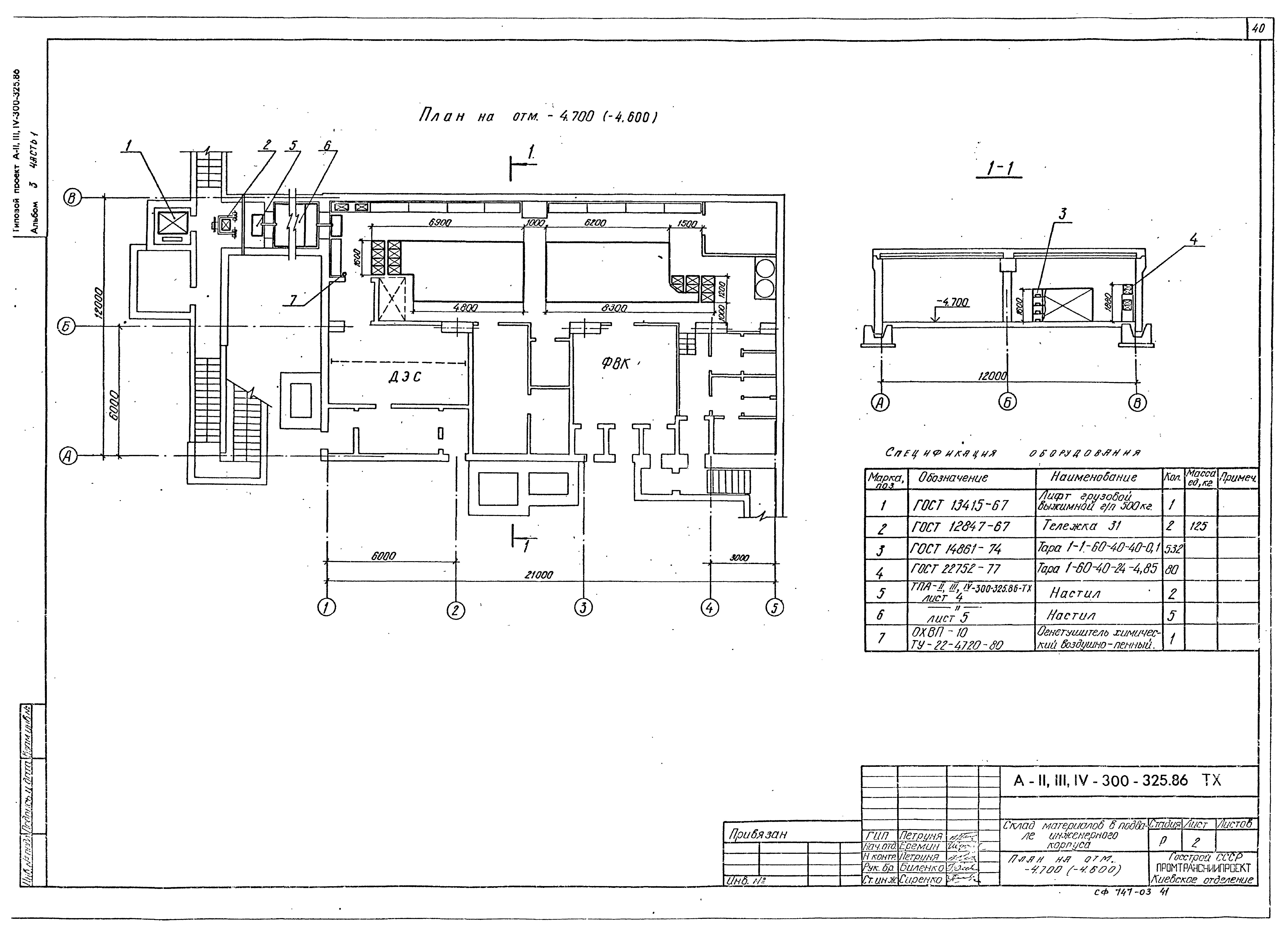 Типовой проект А-II,III,IV-300-325.86