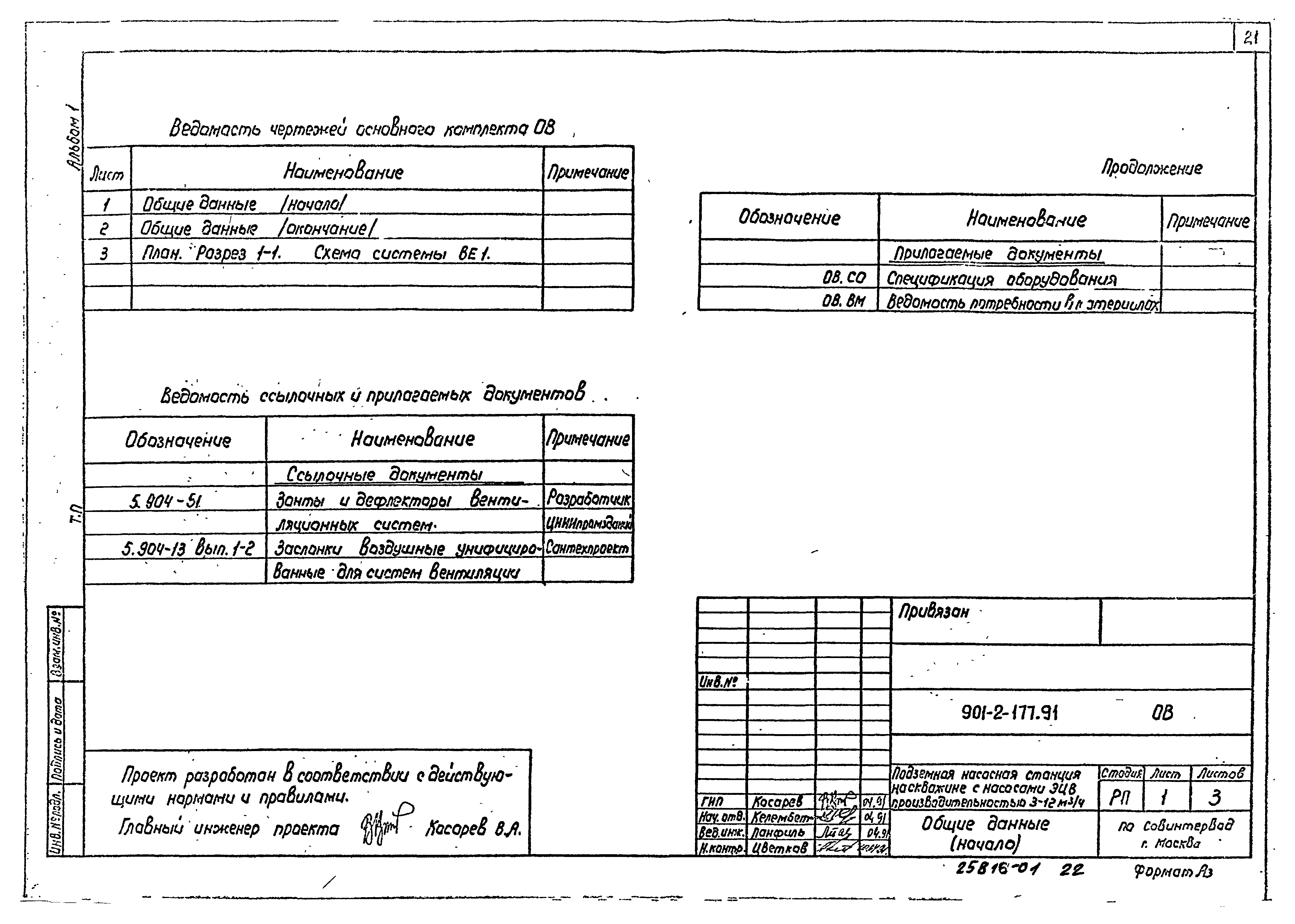Типовой проект 901-2-177.91