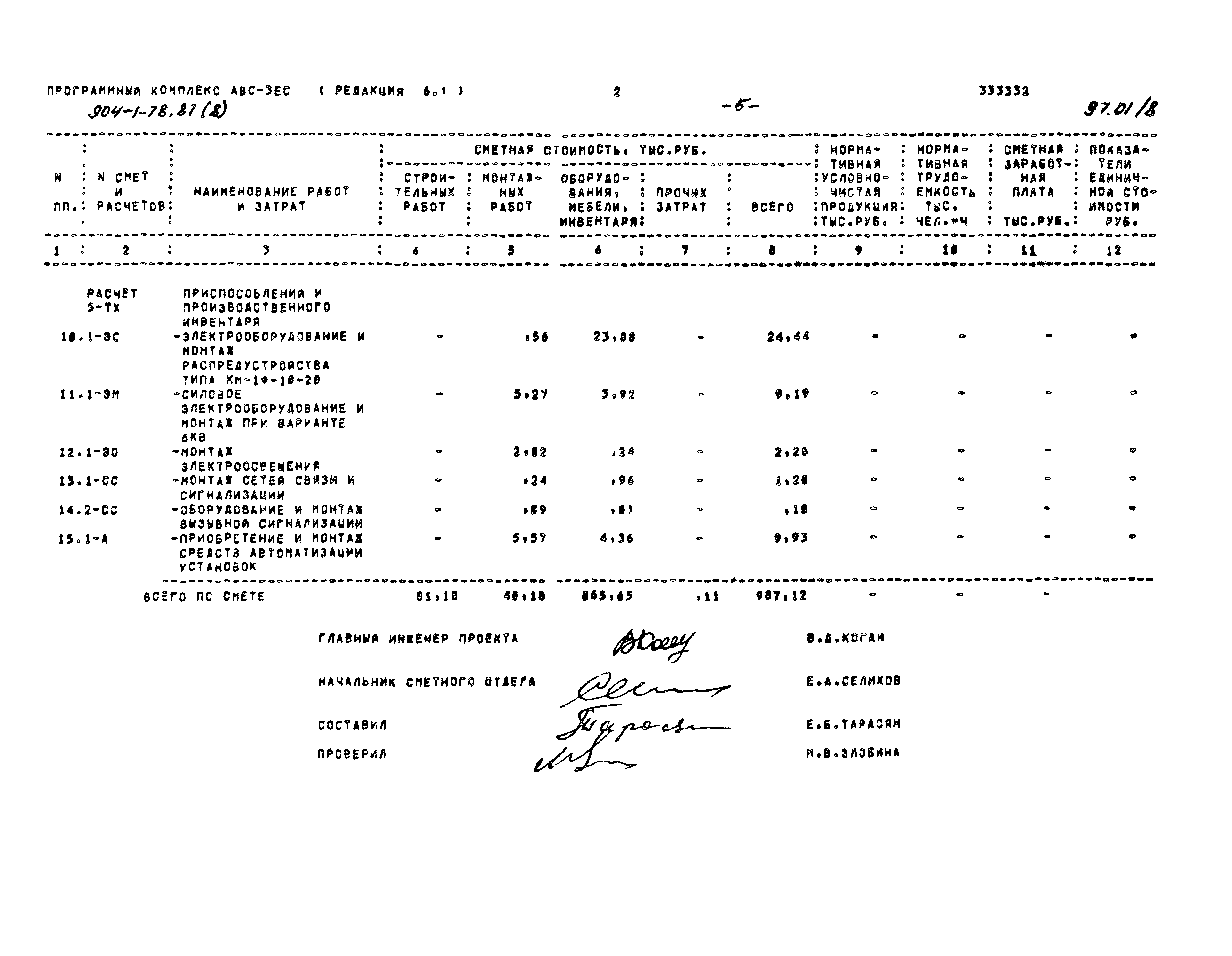 Типовой проект 904-1-78.87