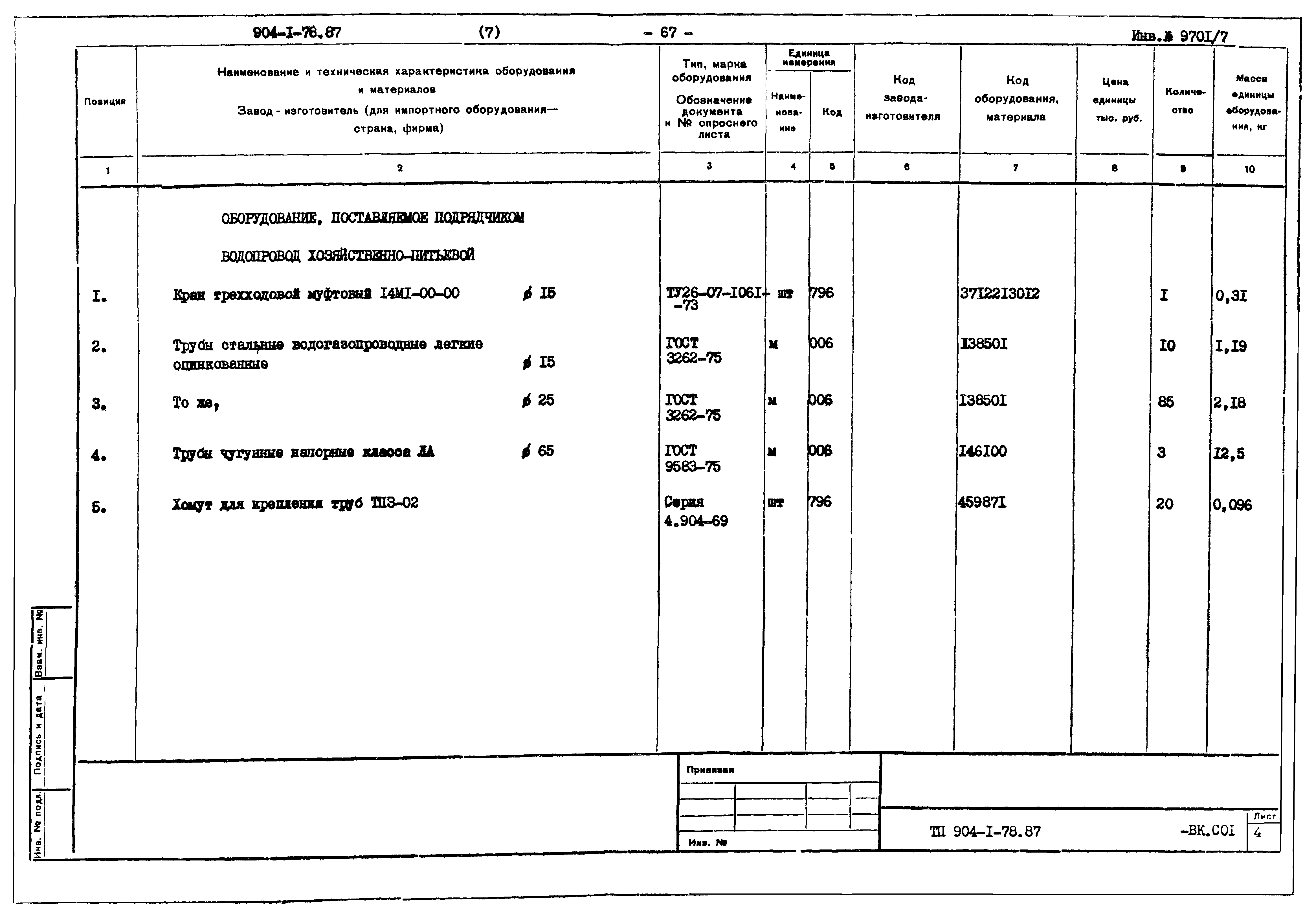 Типовой проект 904-1-78.87