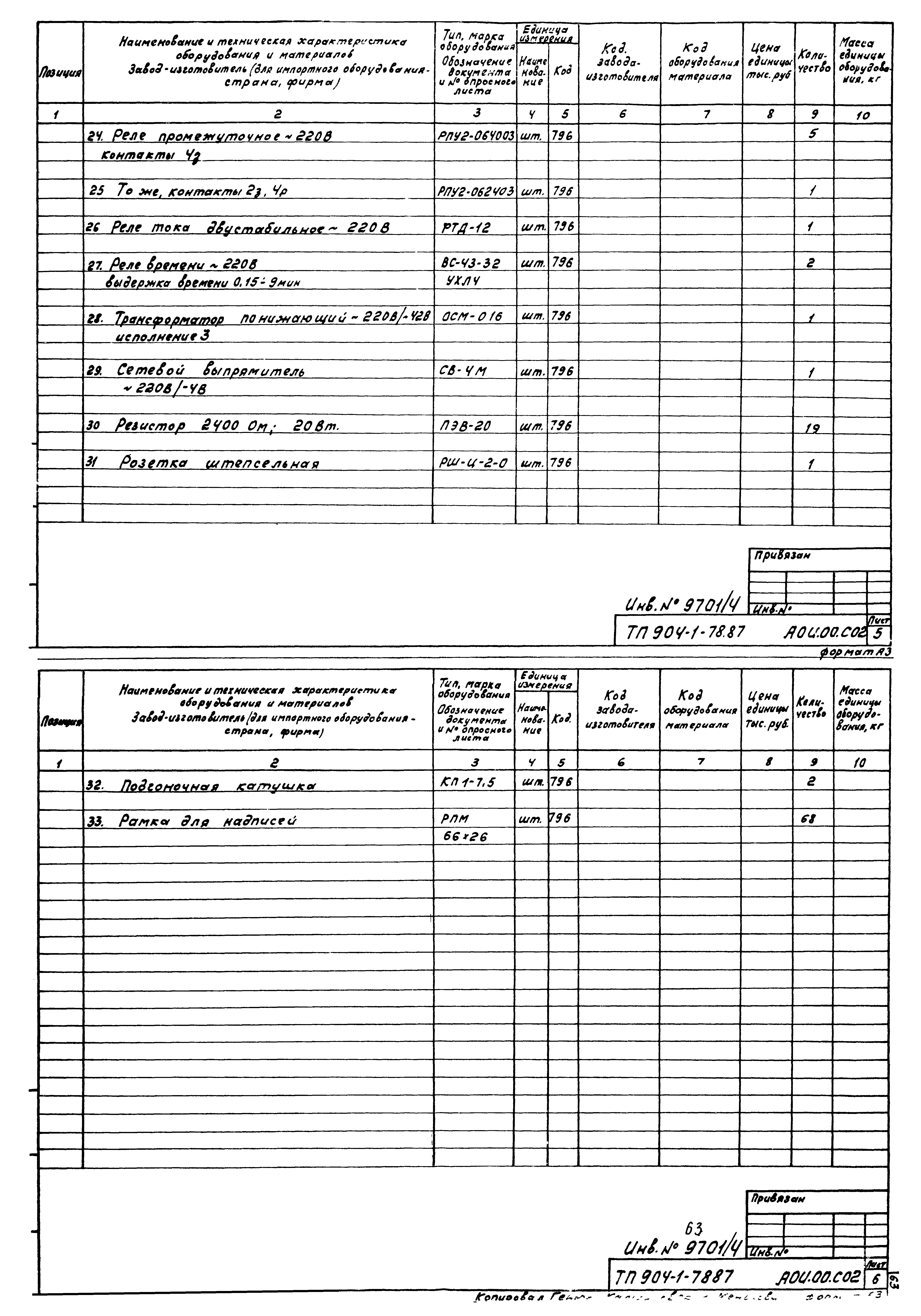 Типовой проект 904-1-78.87