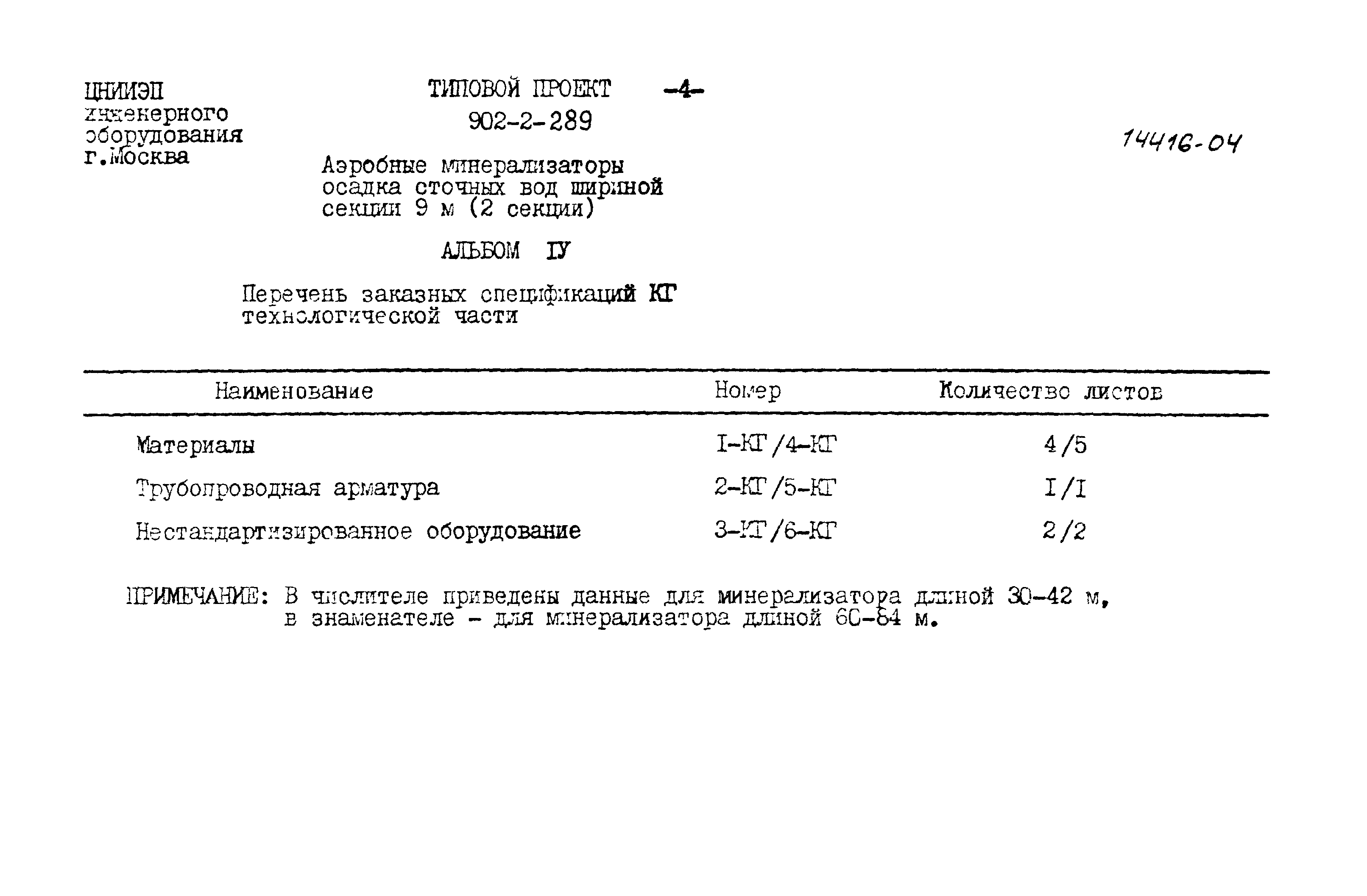 Типовой проект 902-2-289