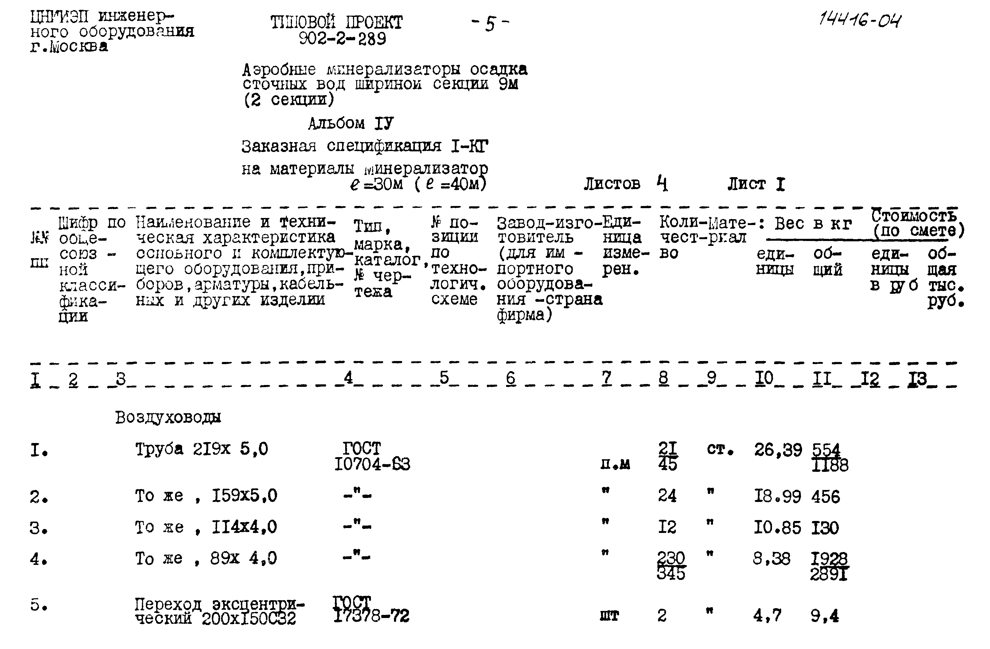 Типовой проект 902-2-289
