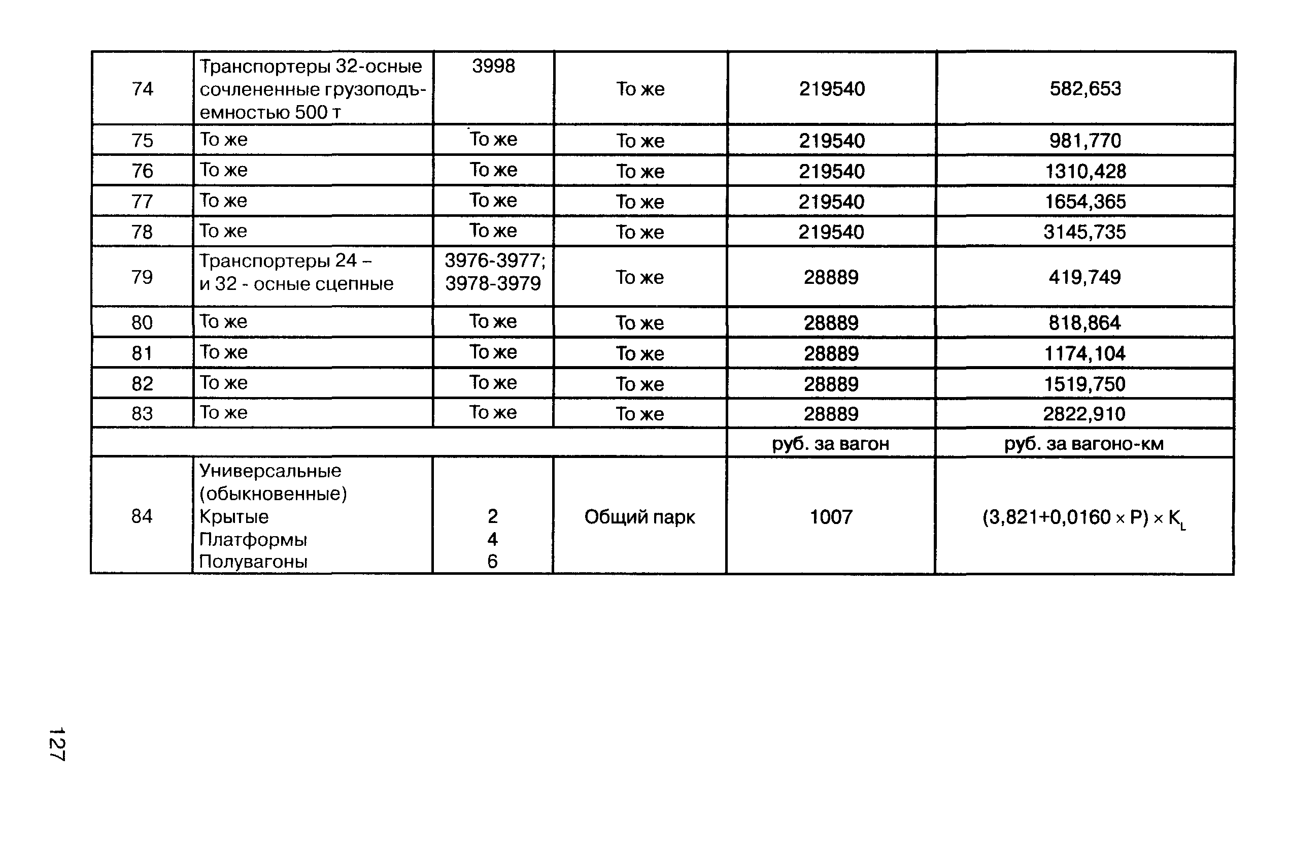 Прейскурант 10-01