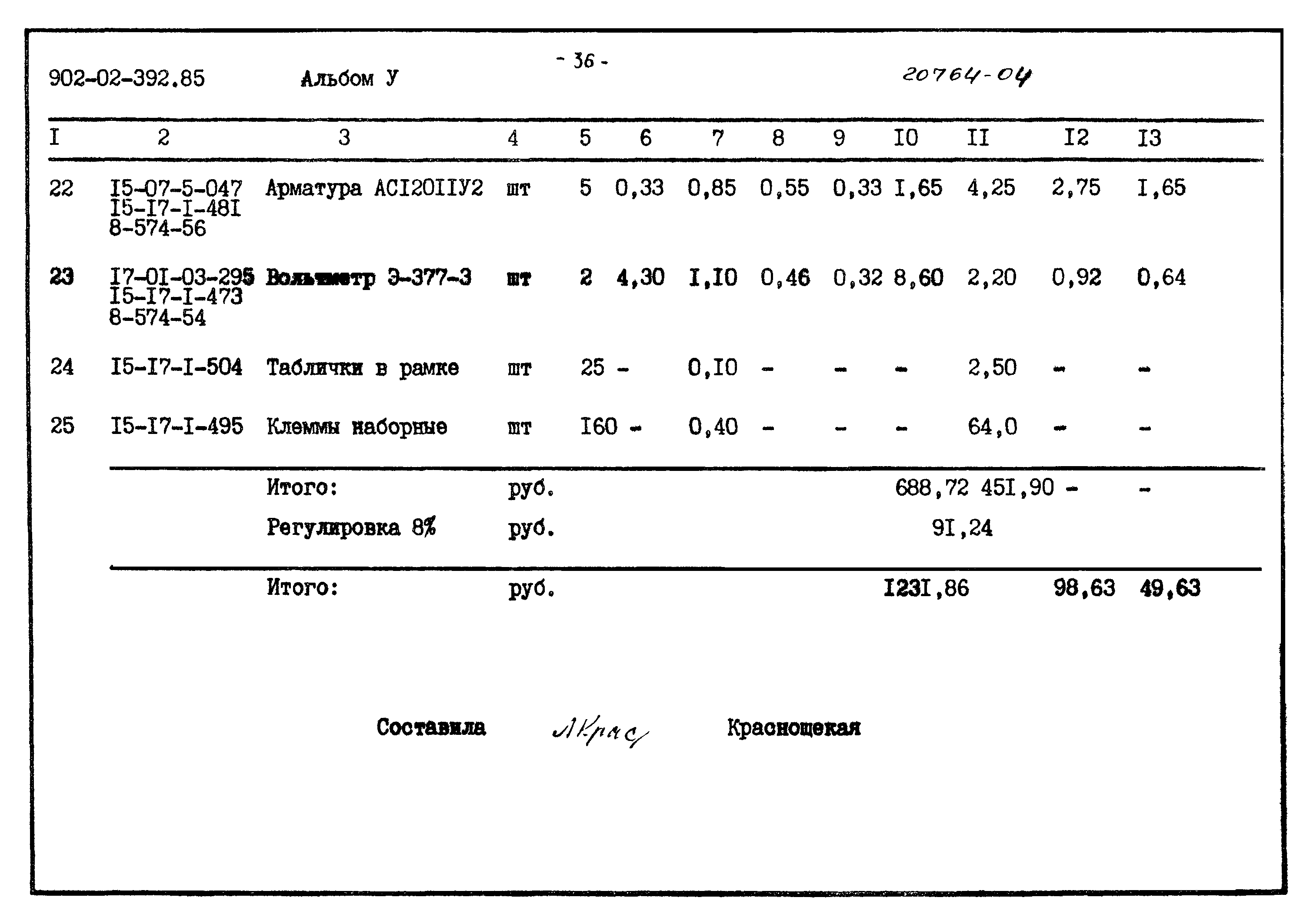 Типовые проектные решения 902-02-392.85