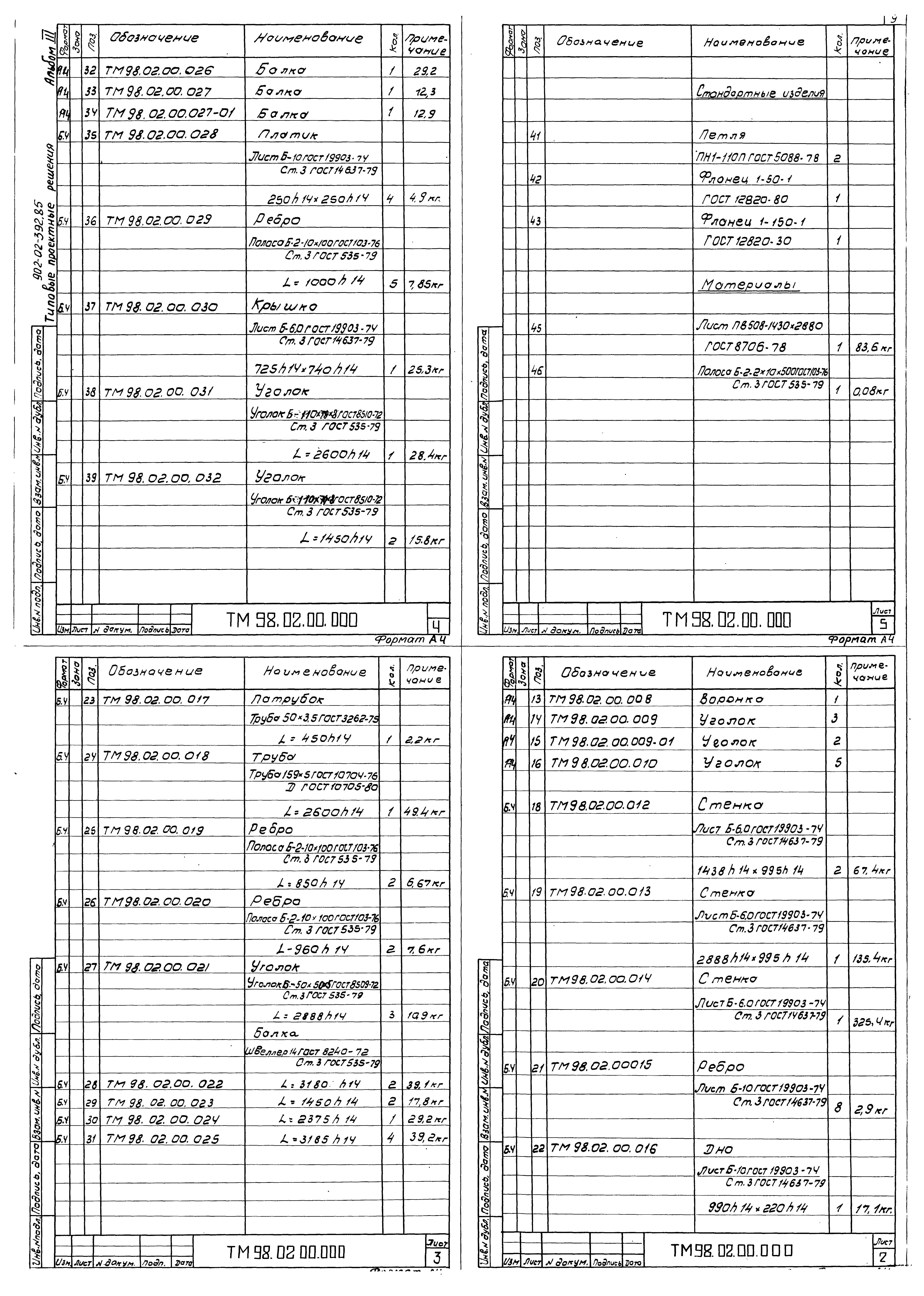 Типовые проектные решения 902-02-392.85