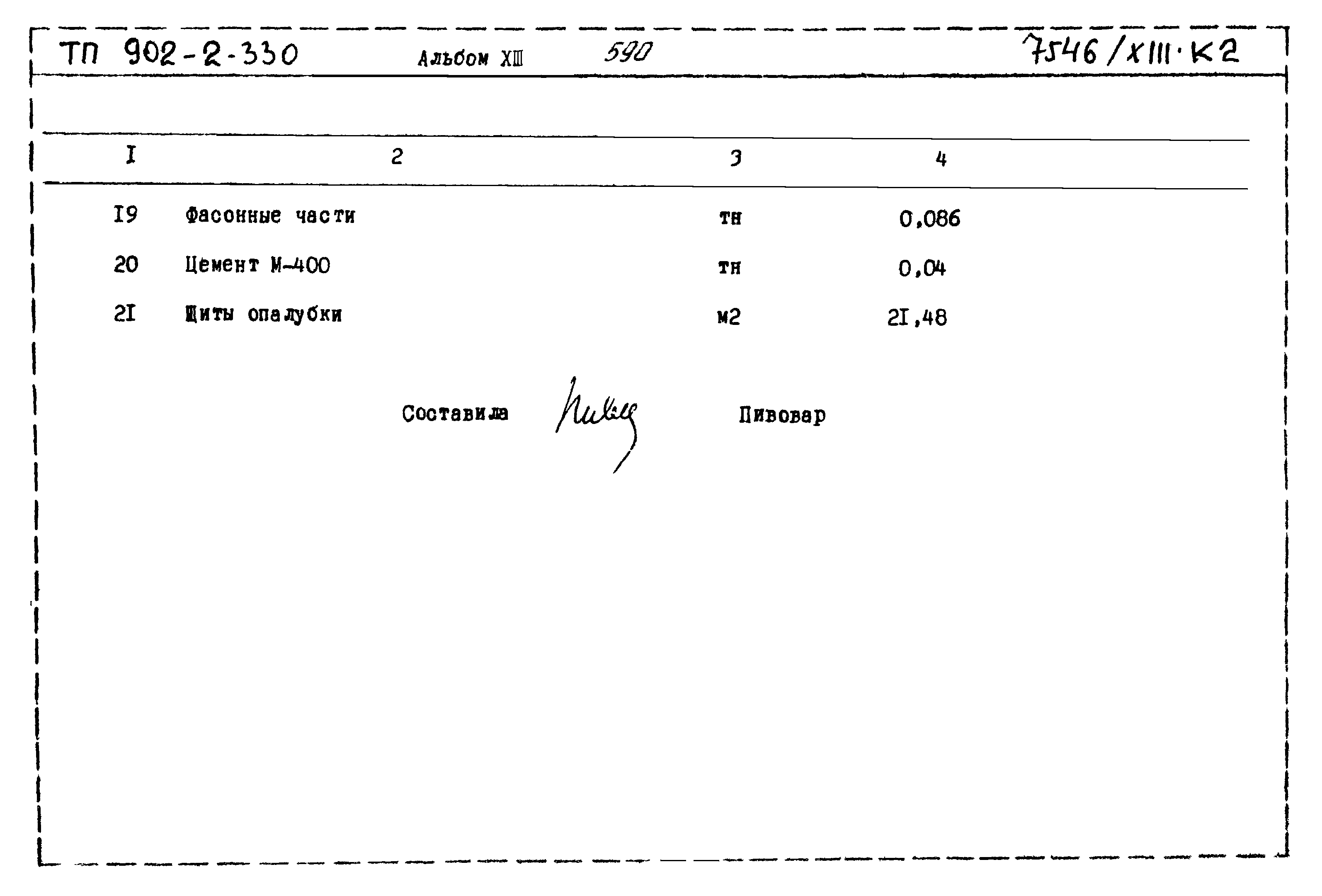 Типовой проект 902-2-330