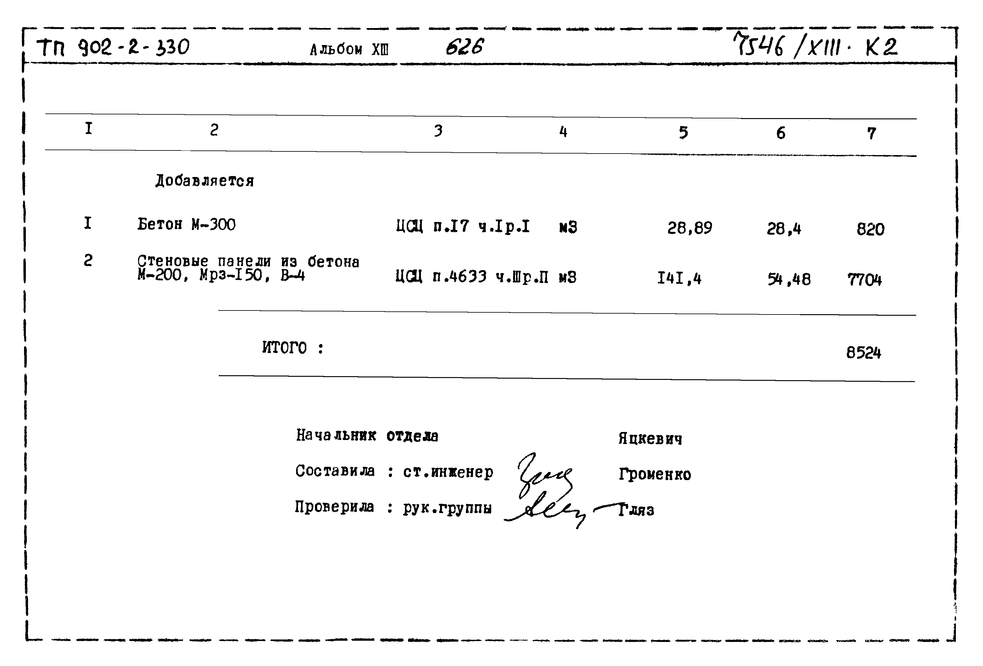Типовой проект 902-2-330