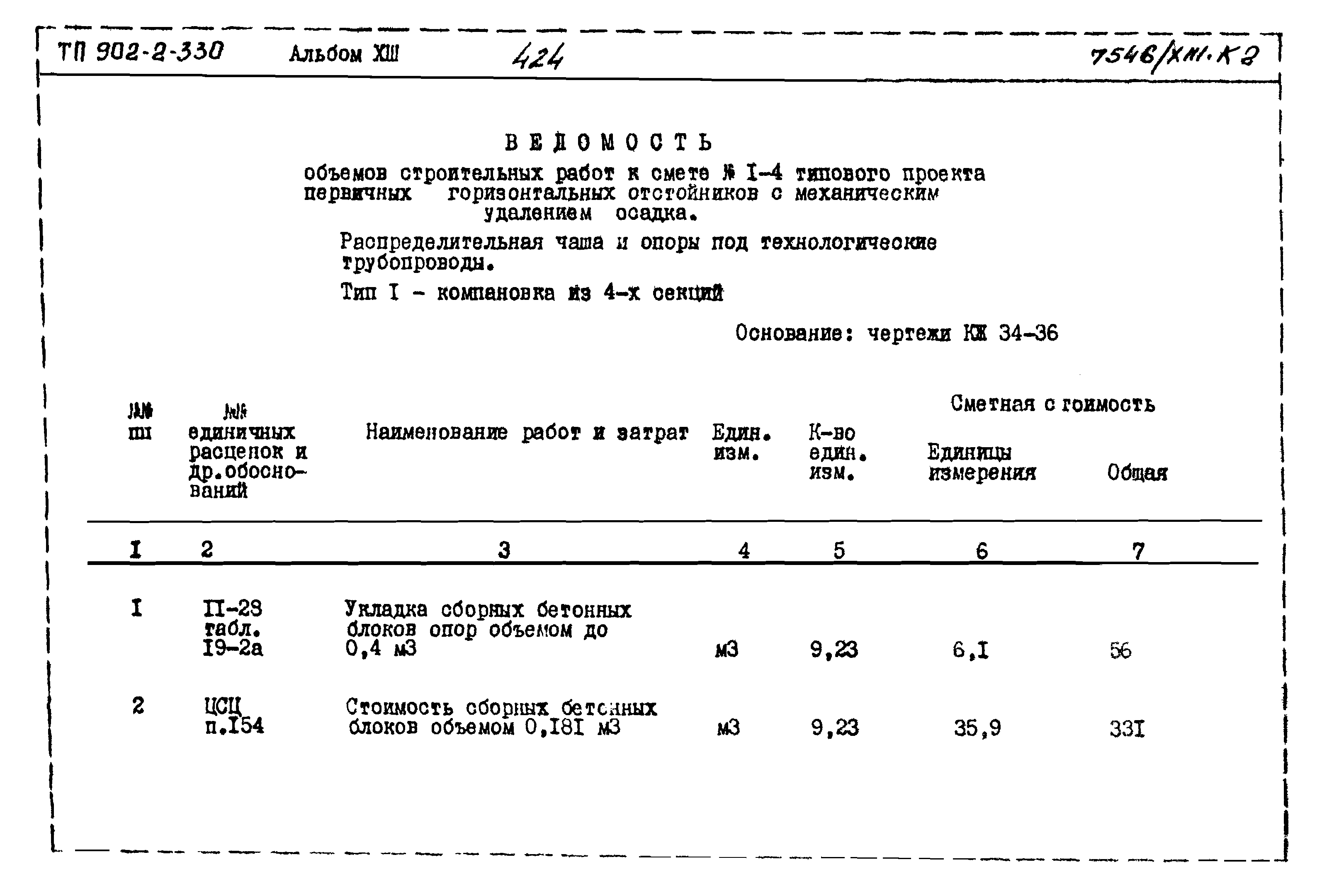 Типовой проект 902-2-330
