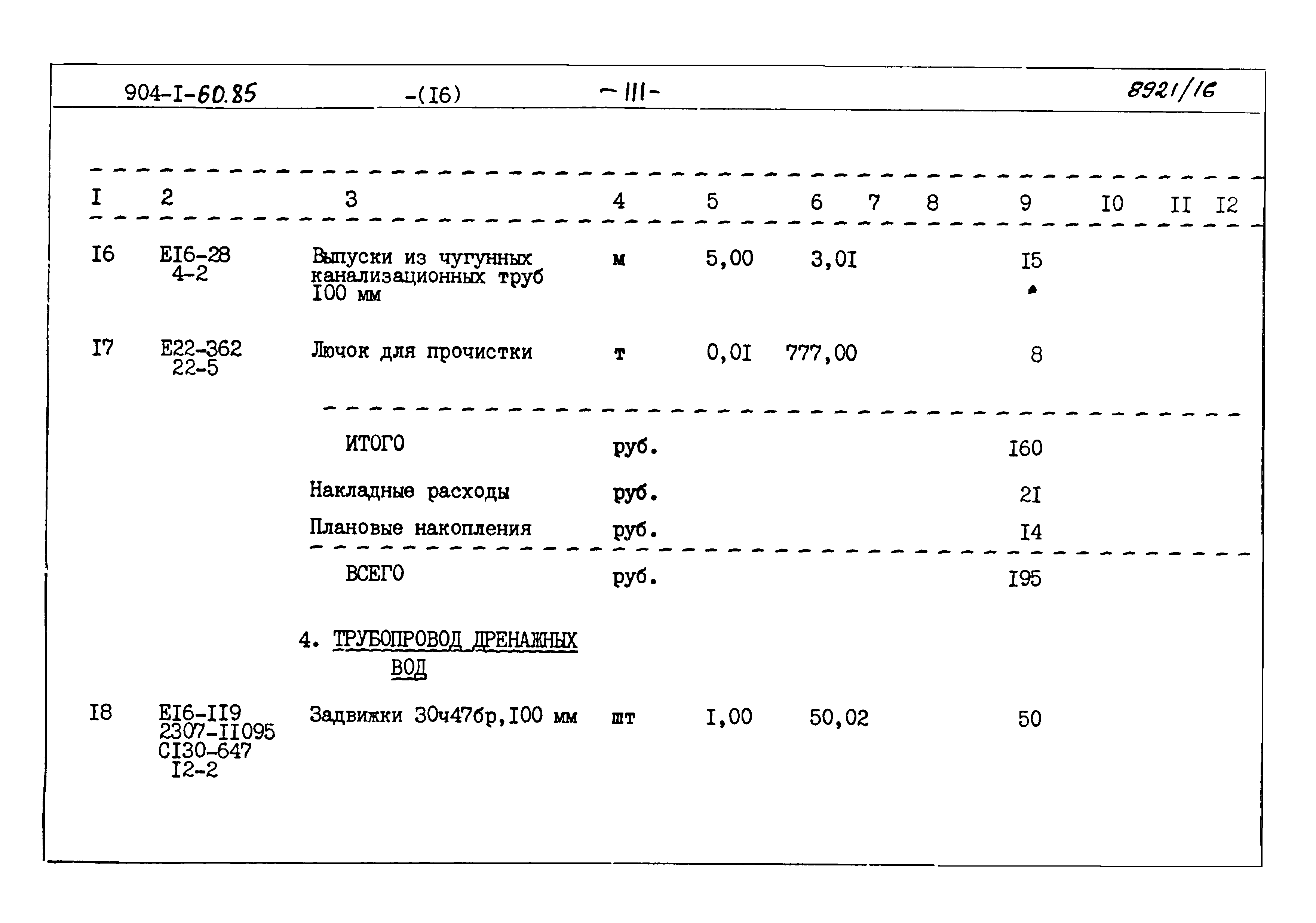 Типовой проект 904-1-60.85