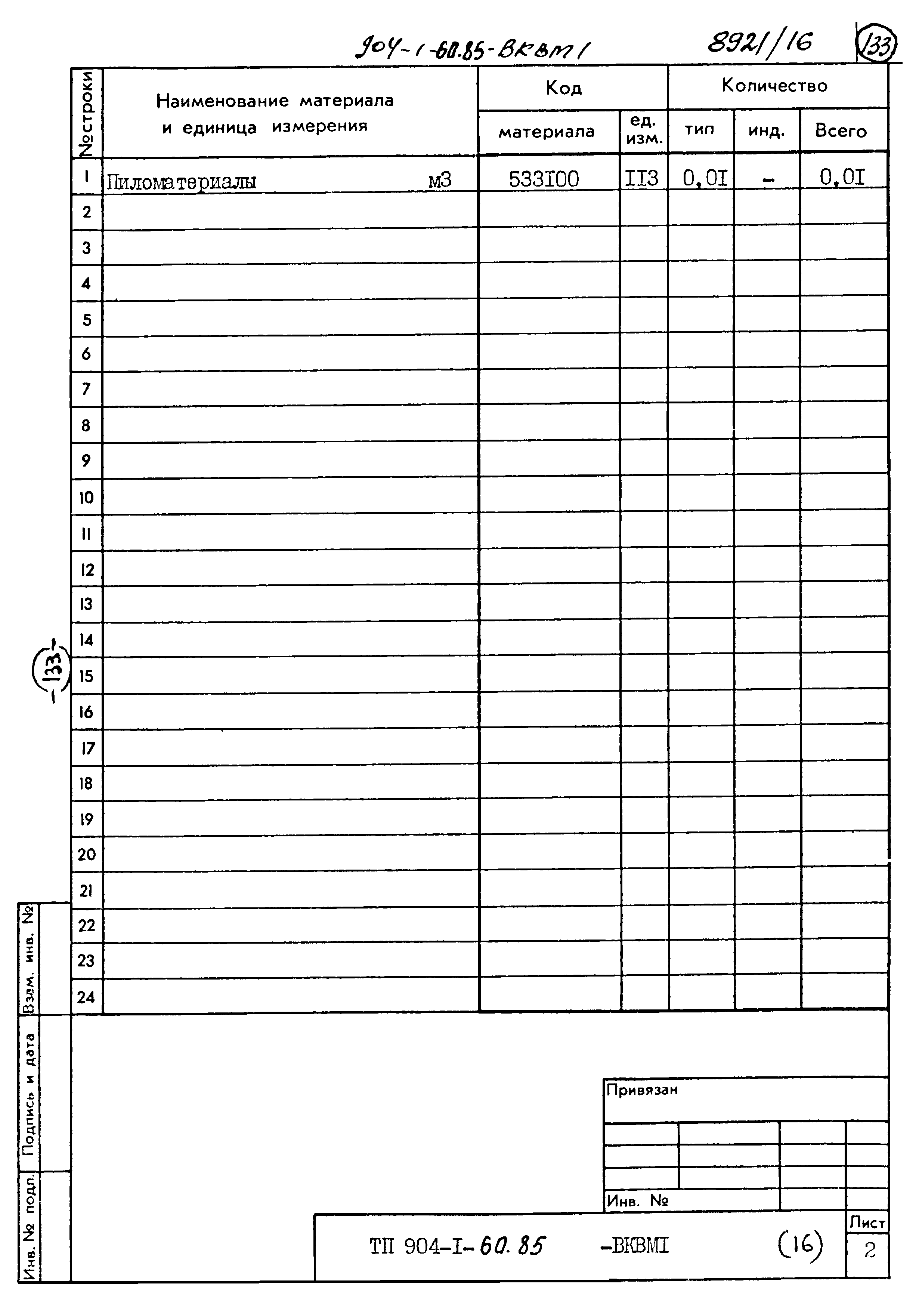 Типовой проект 904-1-60.85