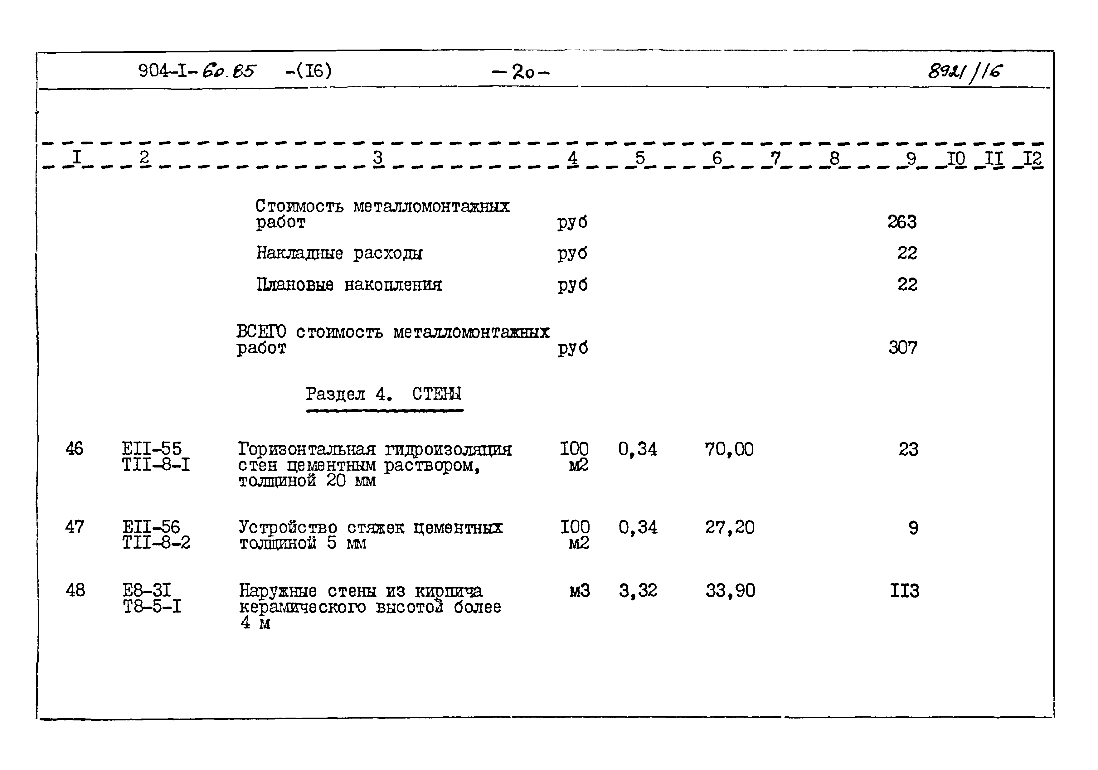 Типовой проект 904-1-60.85