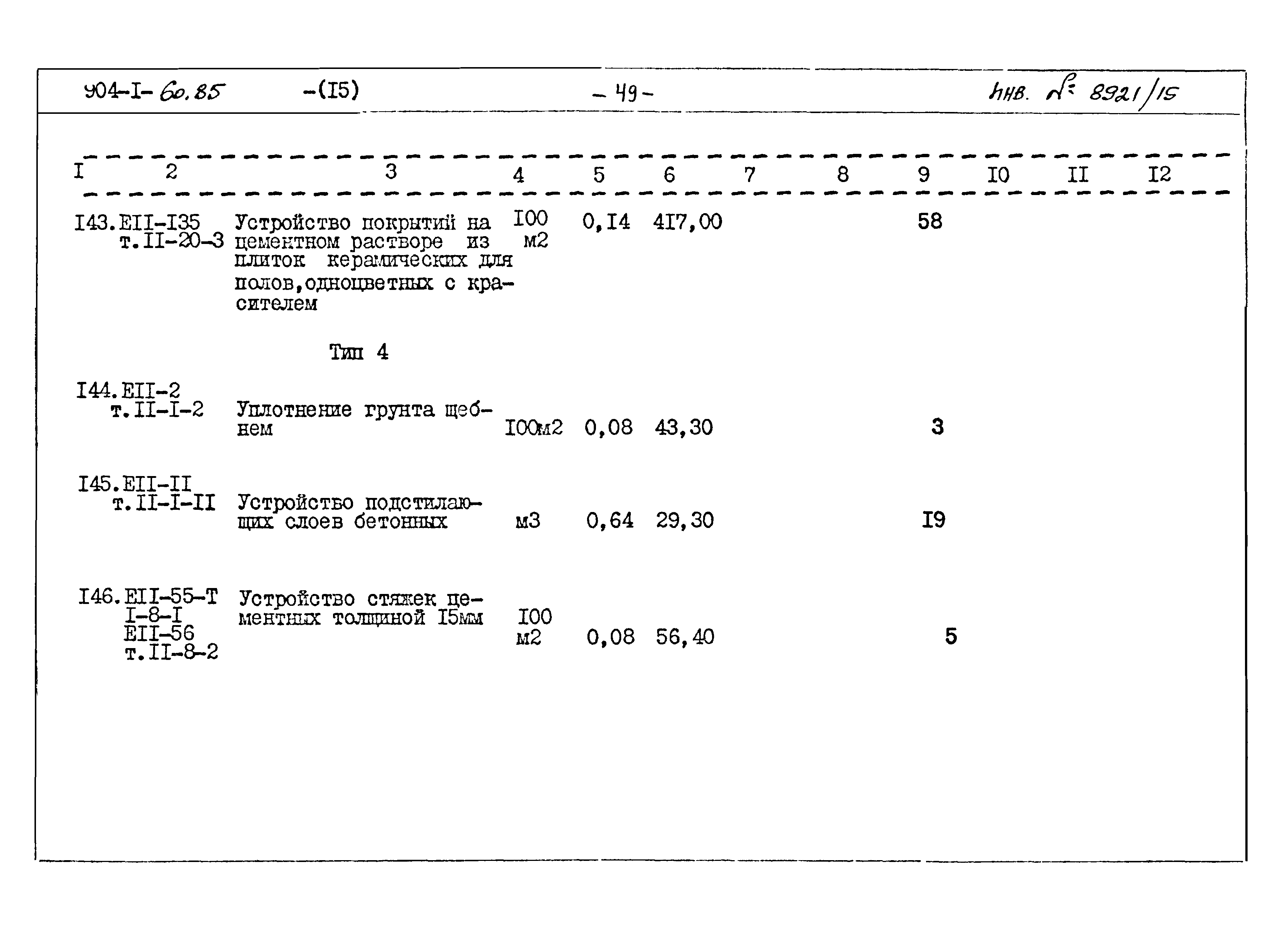 Типовой проект 904-1-60.85