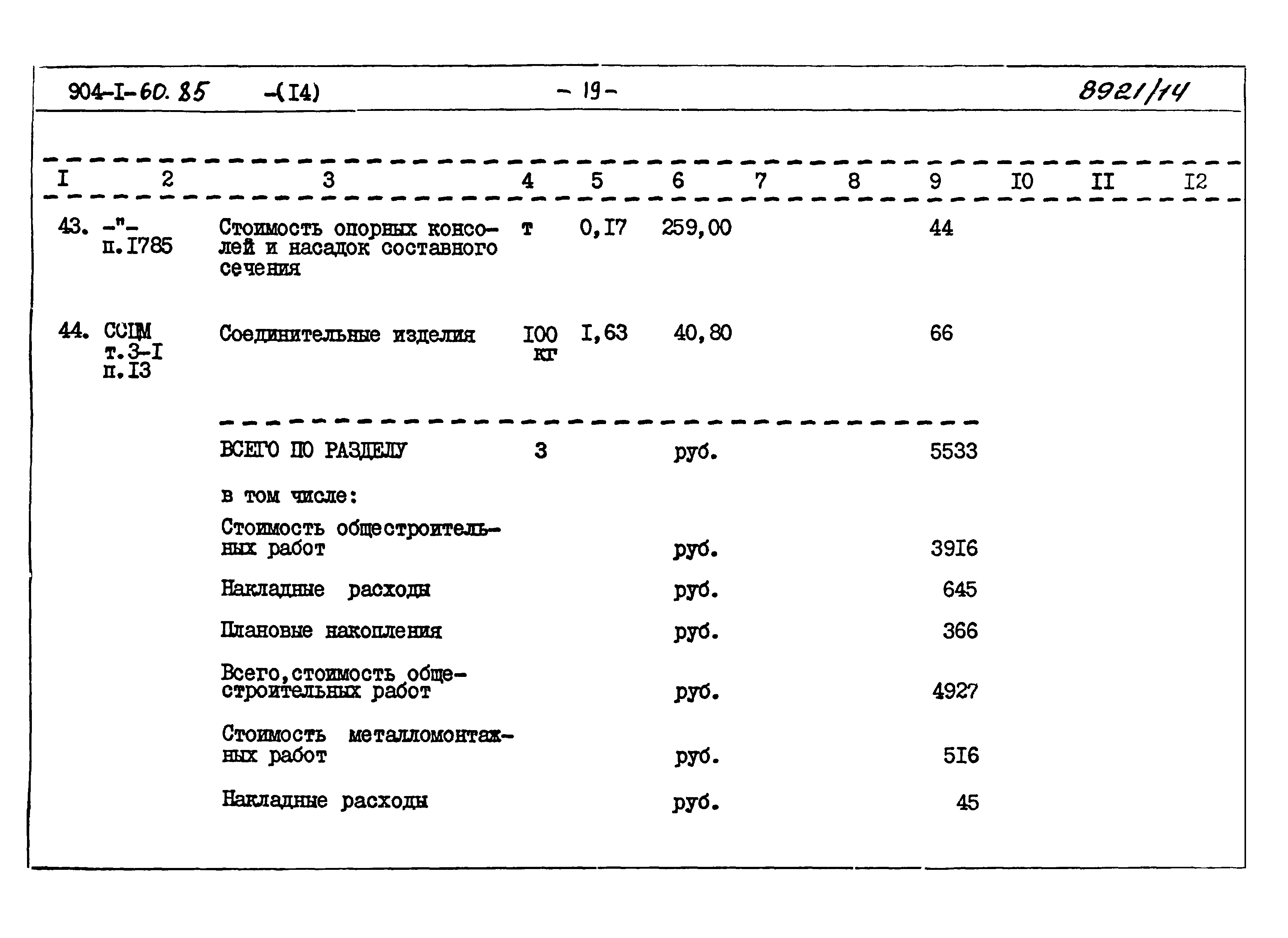 Типовой проект 904-1-60.85
