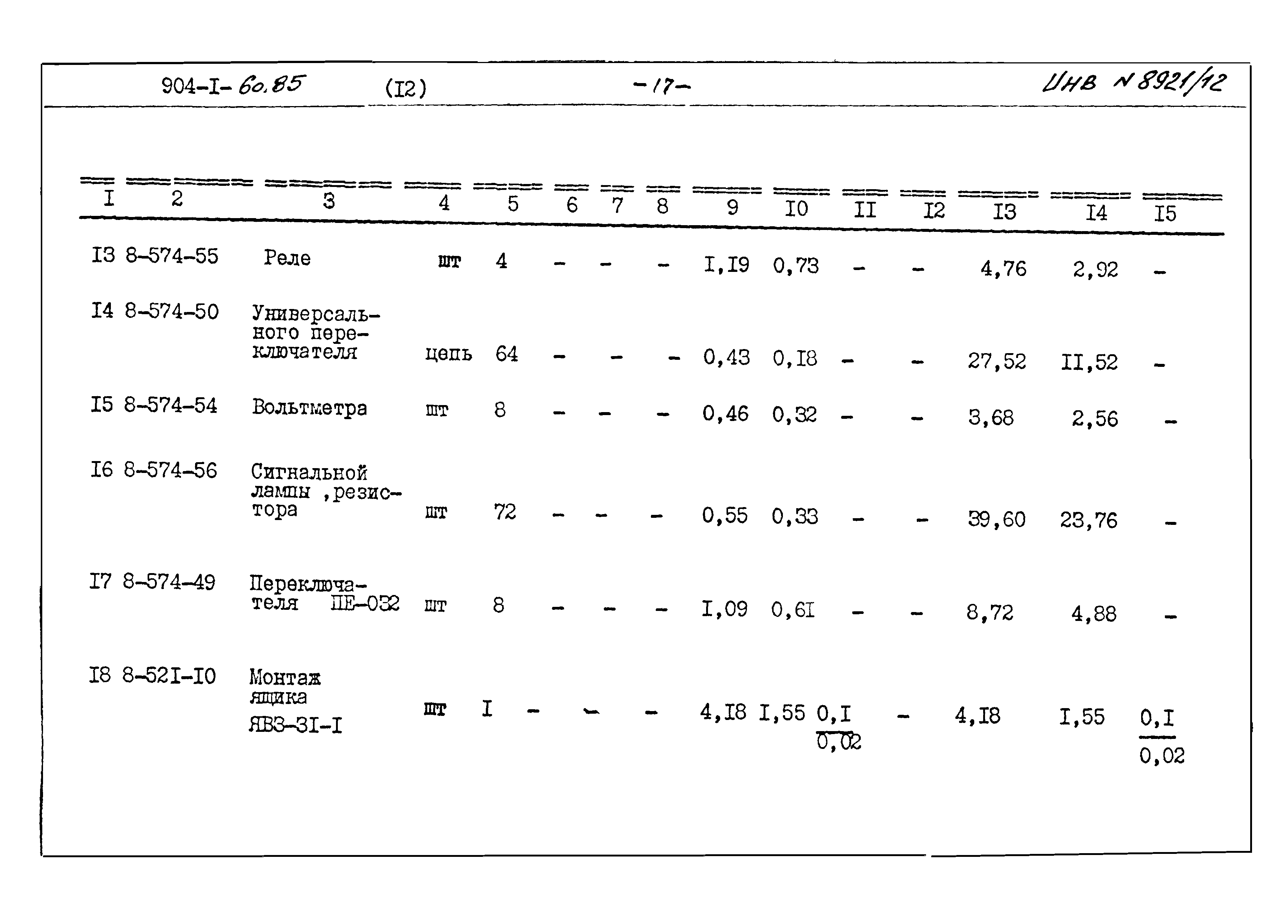 Типовой проект 904-1-60.85