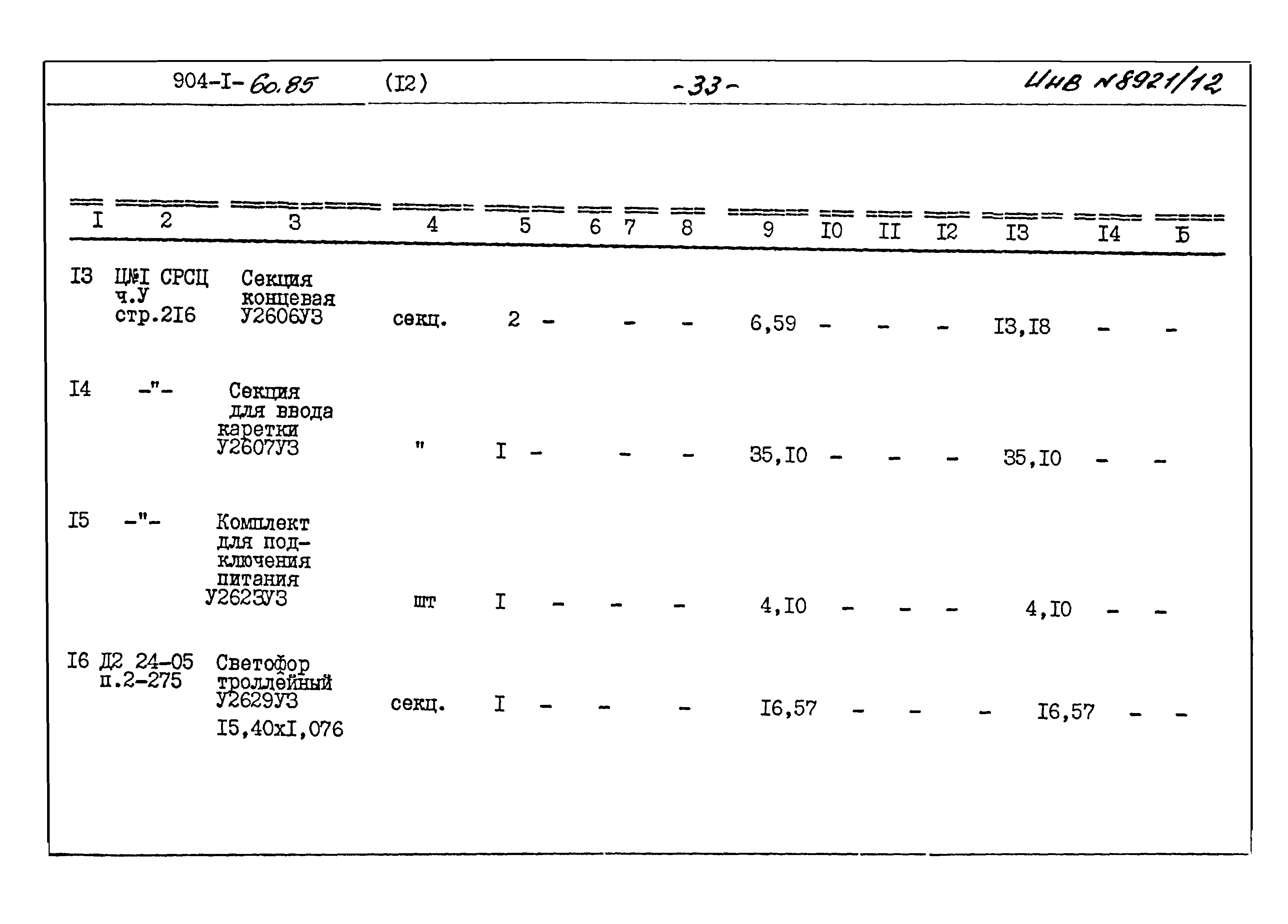Типовой проект 904-1-60.85